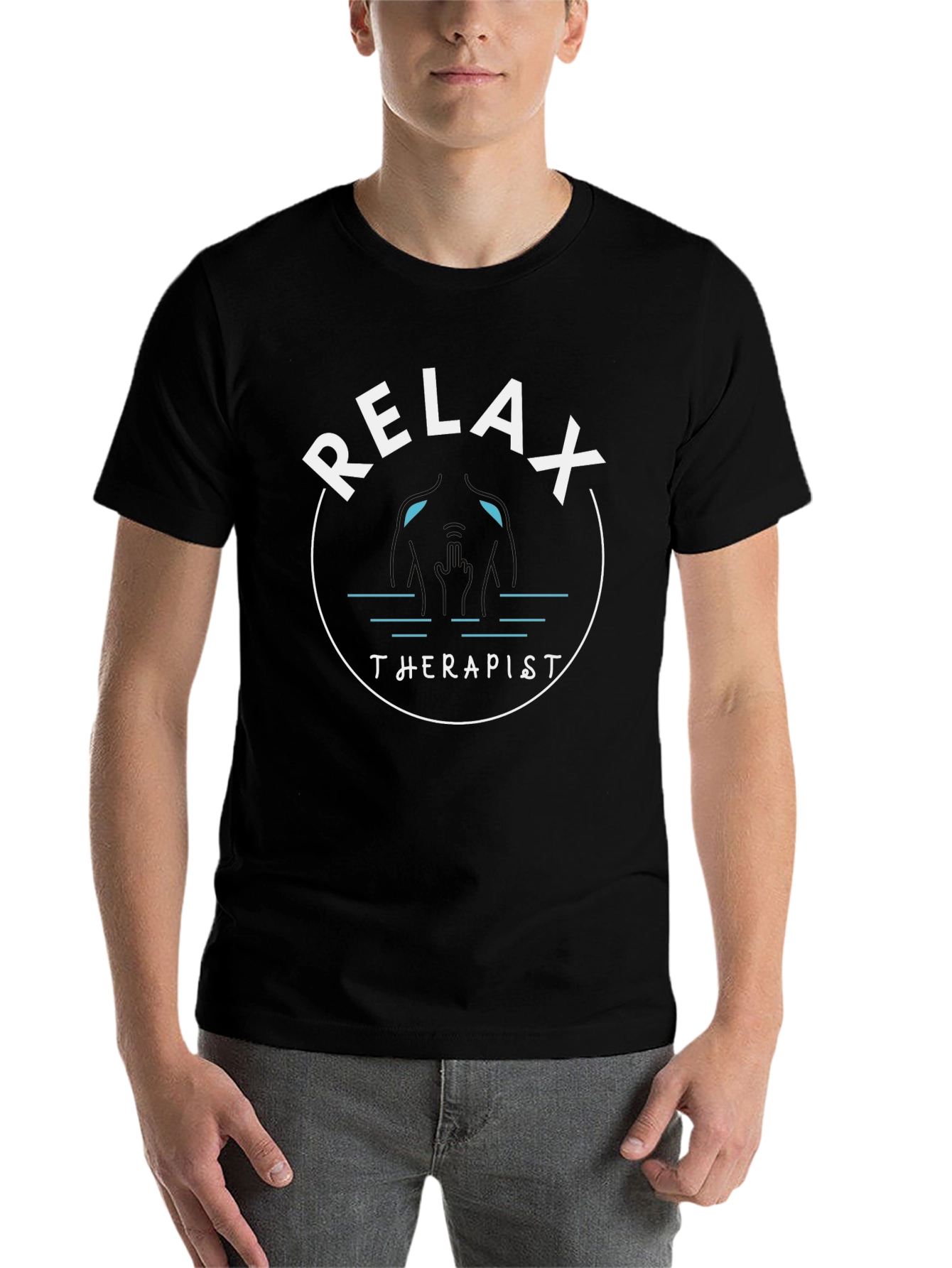 Black Relax Therapist T-Shirt - Funny Sarcastic Tee view 7