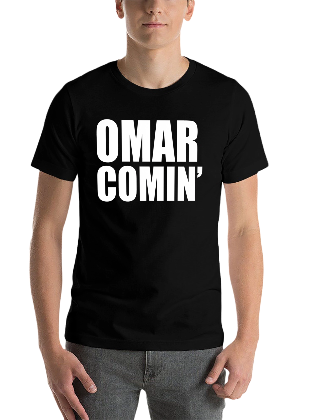 Black Omar Comin' T-Shirt view 7