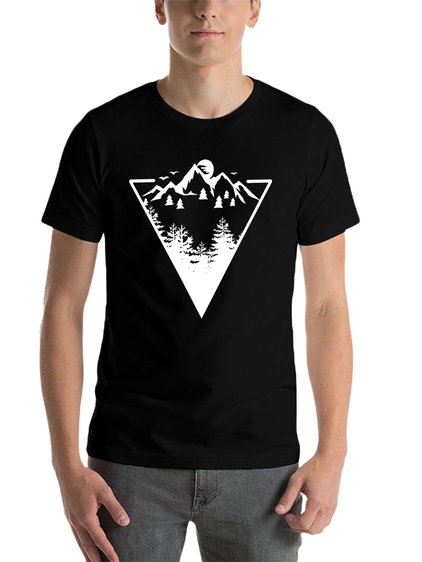 Black Mountain Graphic Tee - Outdoor Adventure Shirt view 7