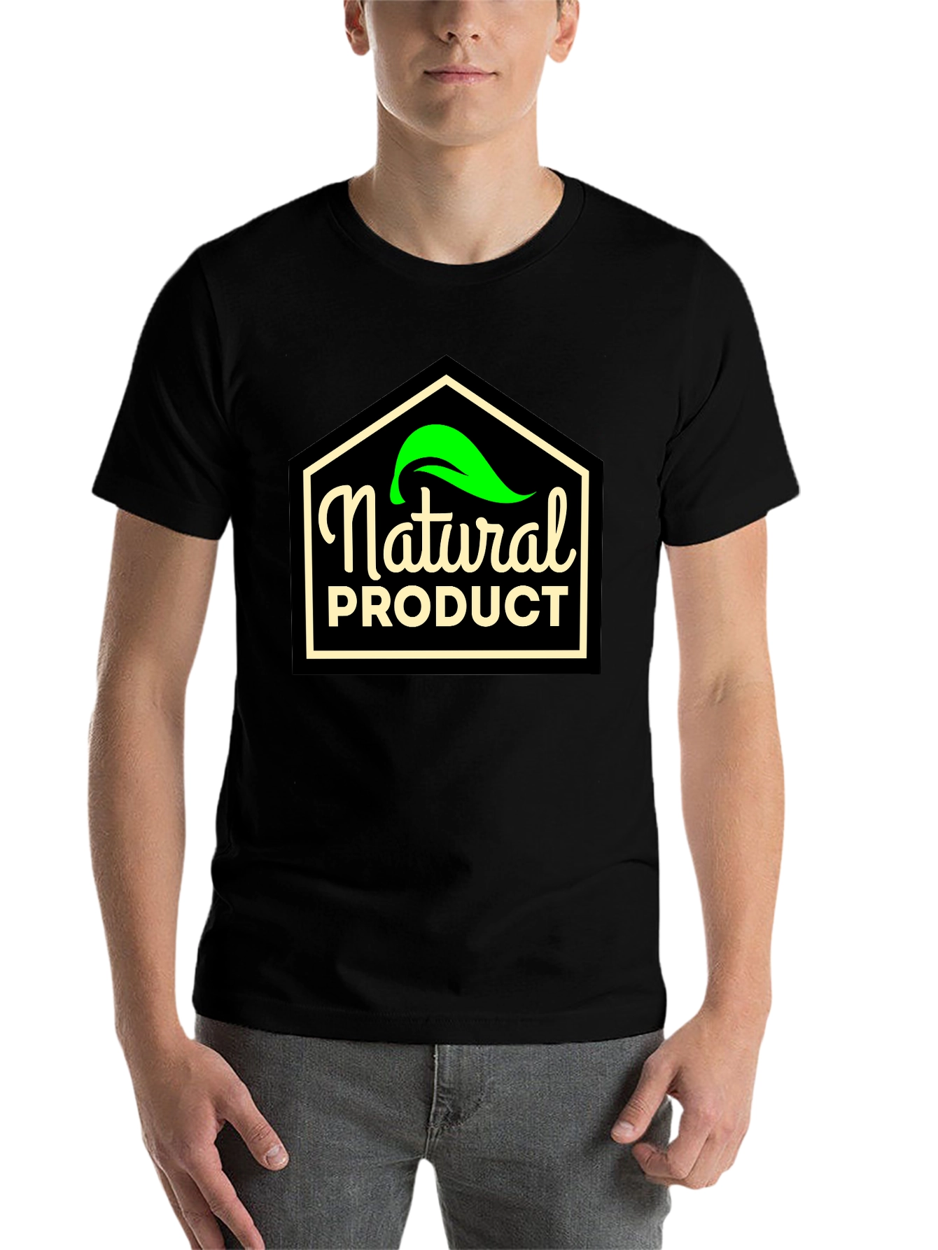 Black Natural Product T-Shirt - Eco Friendly Style view 7