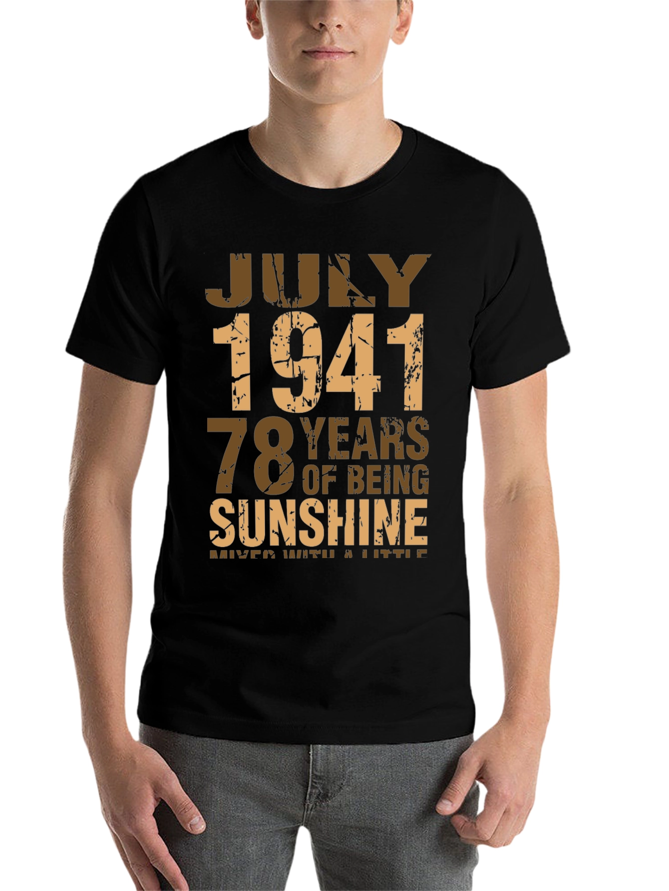 Black July 1941 78 Years of Sunshine T-Shirt view 7