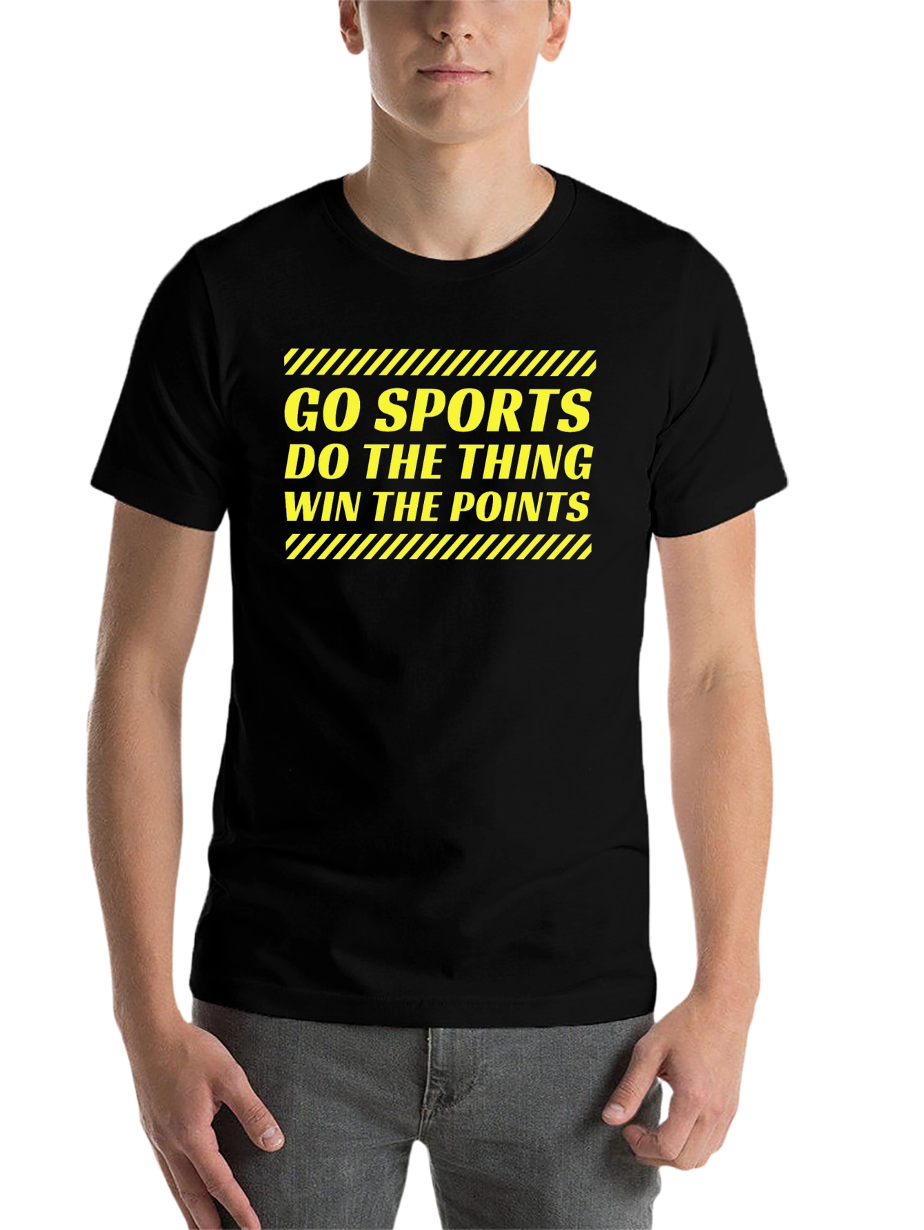 Black Go Sports T-Shirt - Funny Slogan Tee view 7