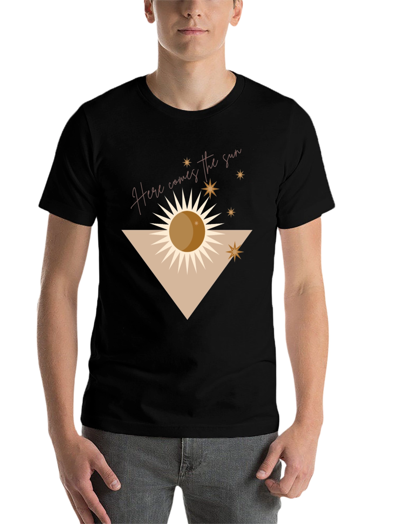 Black Here Comes The Sun Graphic Tee view 7