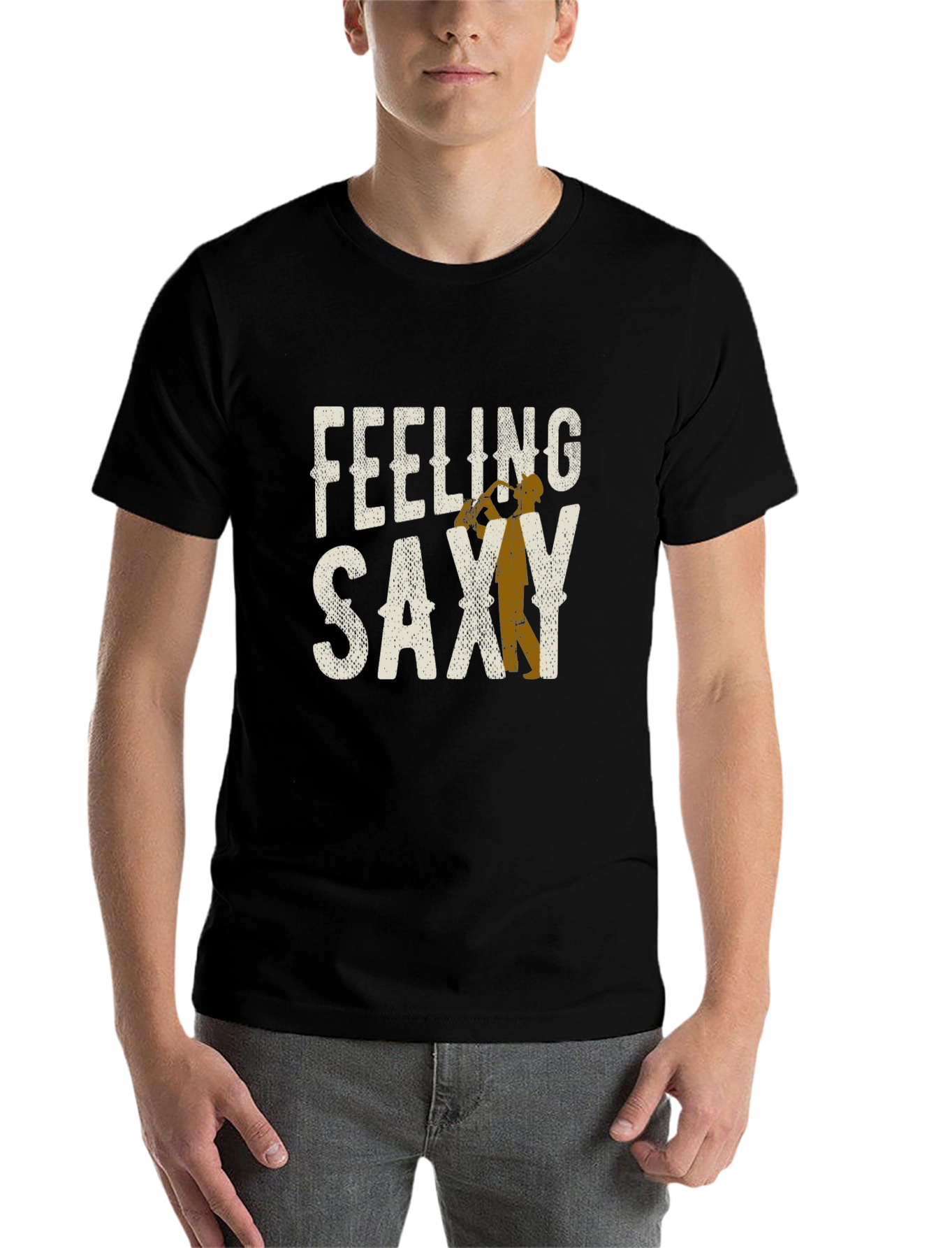Black Feeling Saxy Graphic T-Shirt view 7