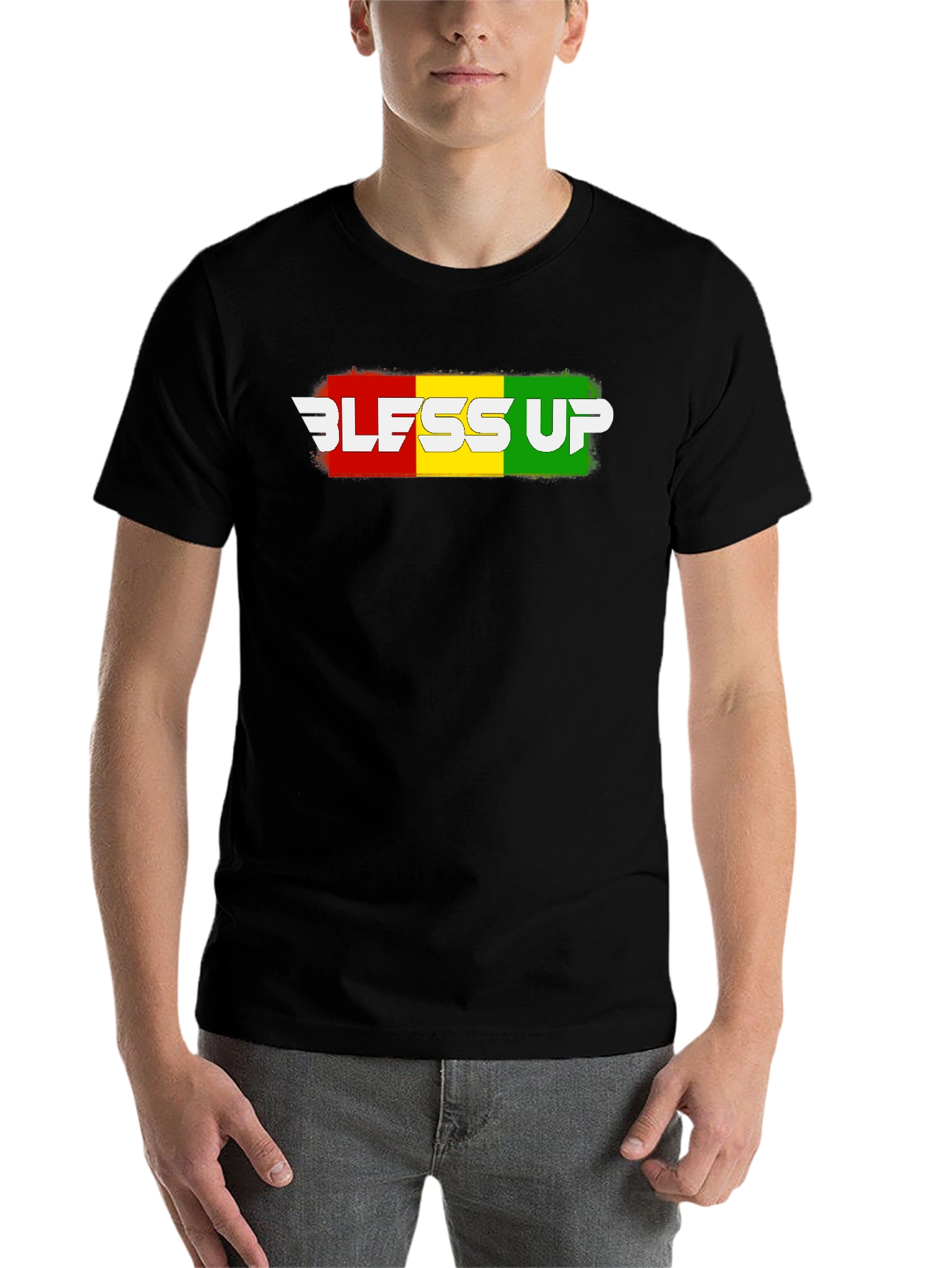 Black Bless Up Rasta T-Shirt - Reggae Style view 7