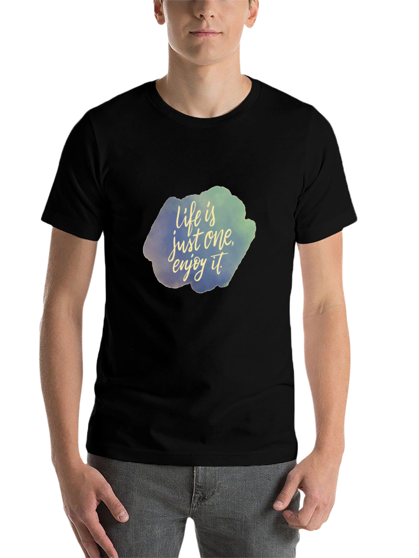 Black Life is Just One, Enjoy It Black T-Shirt view 7