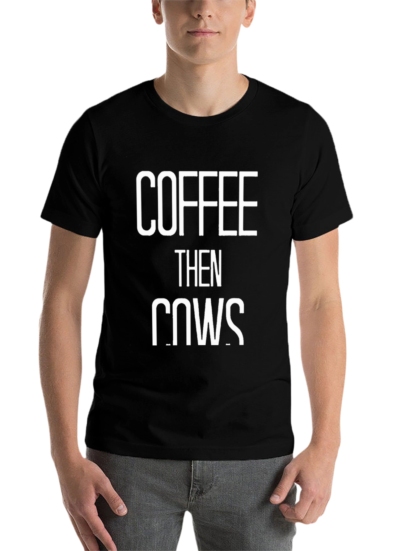 Black Coffee Then Cows T-Shirt | Farm Life Apparel view 7