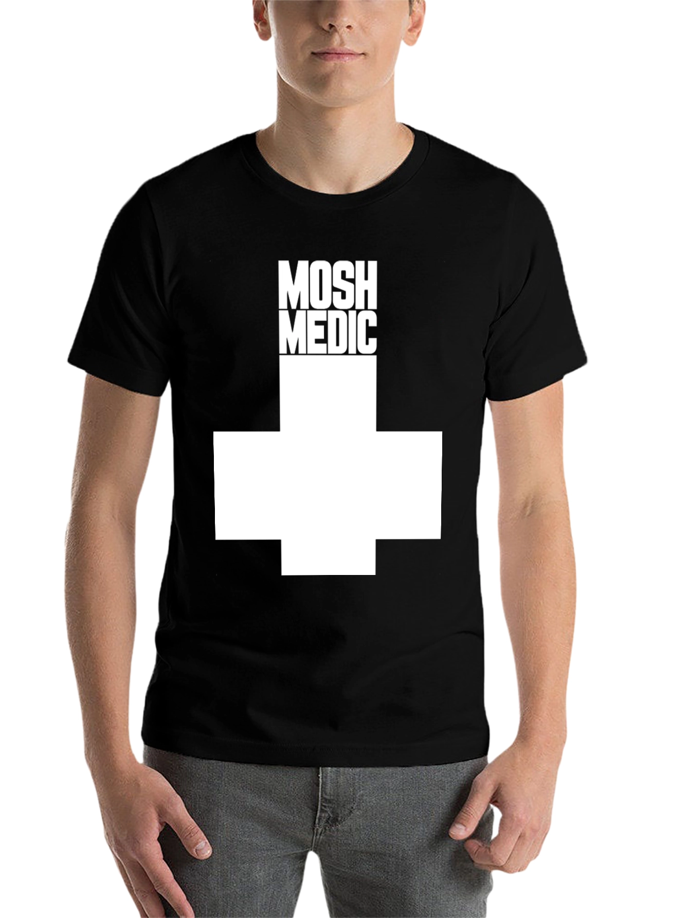 Black MOSH MEDIC Tee - Black Graphic T-Shirt view 7