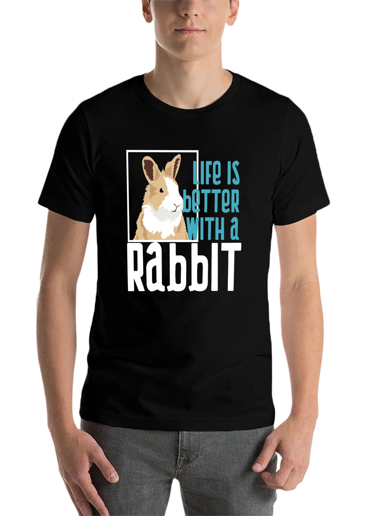 Black Life is Better with a Rabbit T-Shirt view 7