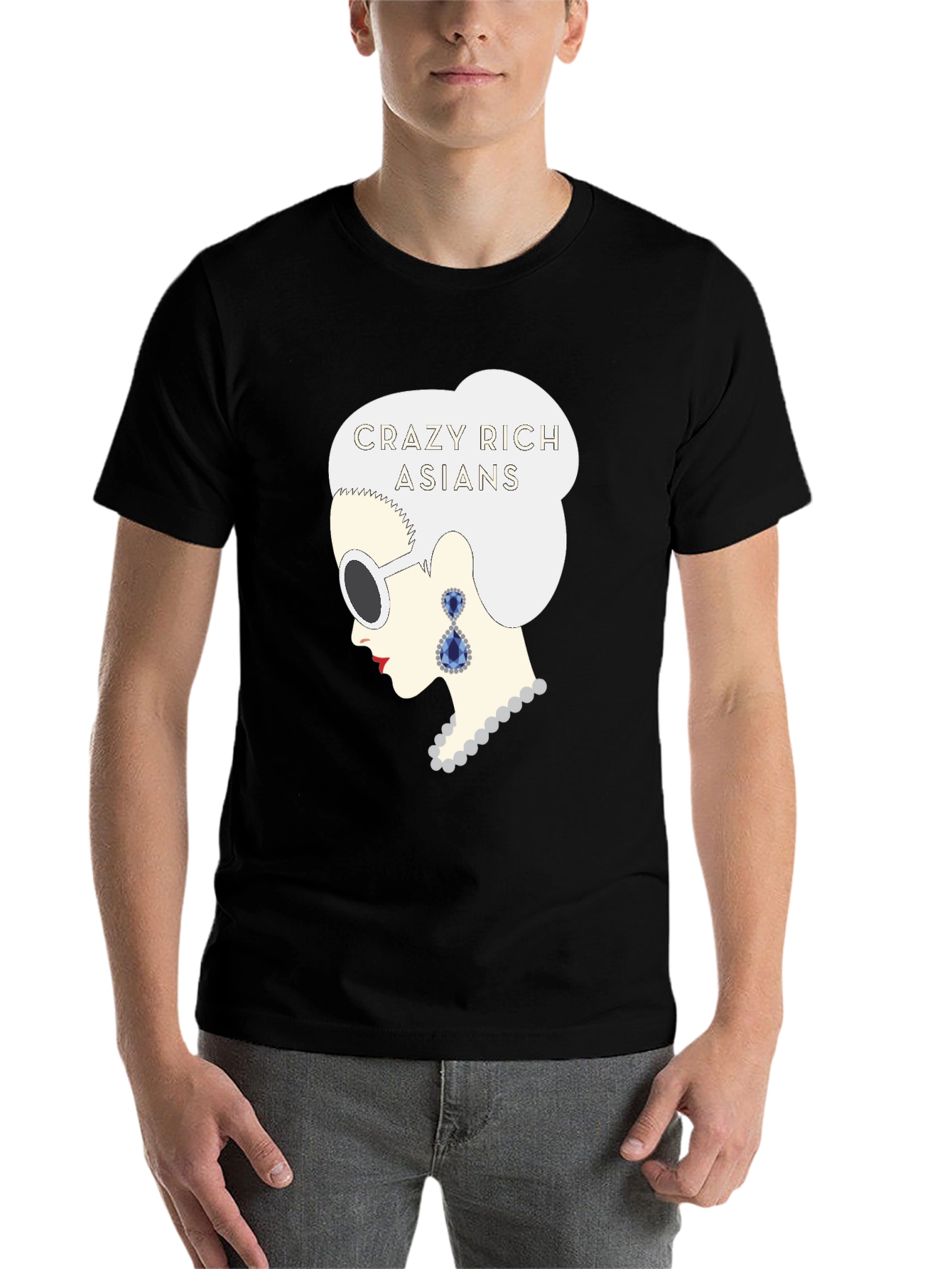 Black Crazy Rich Asians T-Shirt - Fashionable Graphic Tee view 7