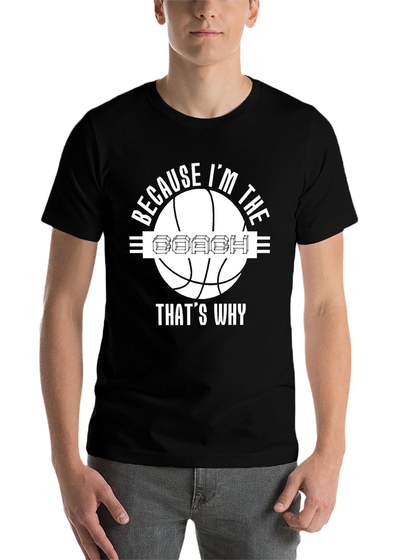 Black Because I'm The Coach T-Shirt view 7