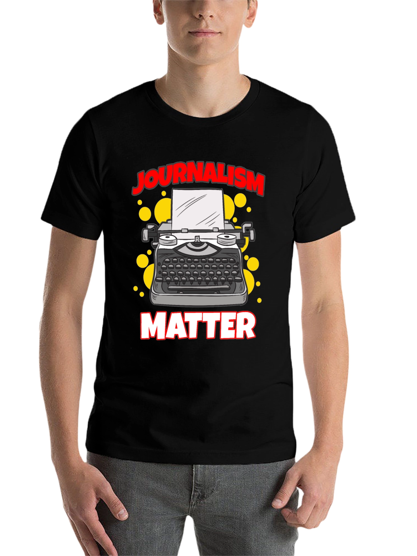 Black Journalism Matters Graphic Tee - Black T-Shirt view 7