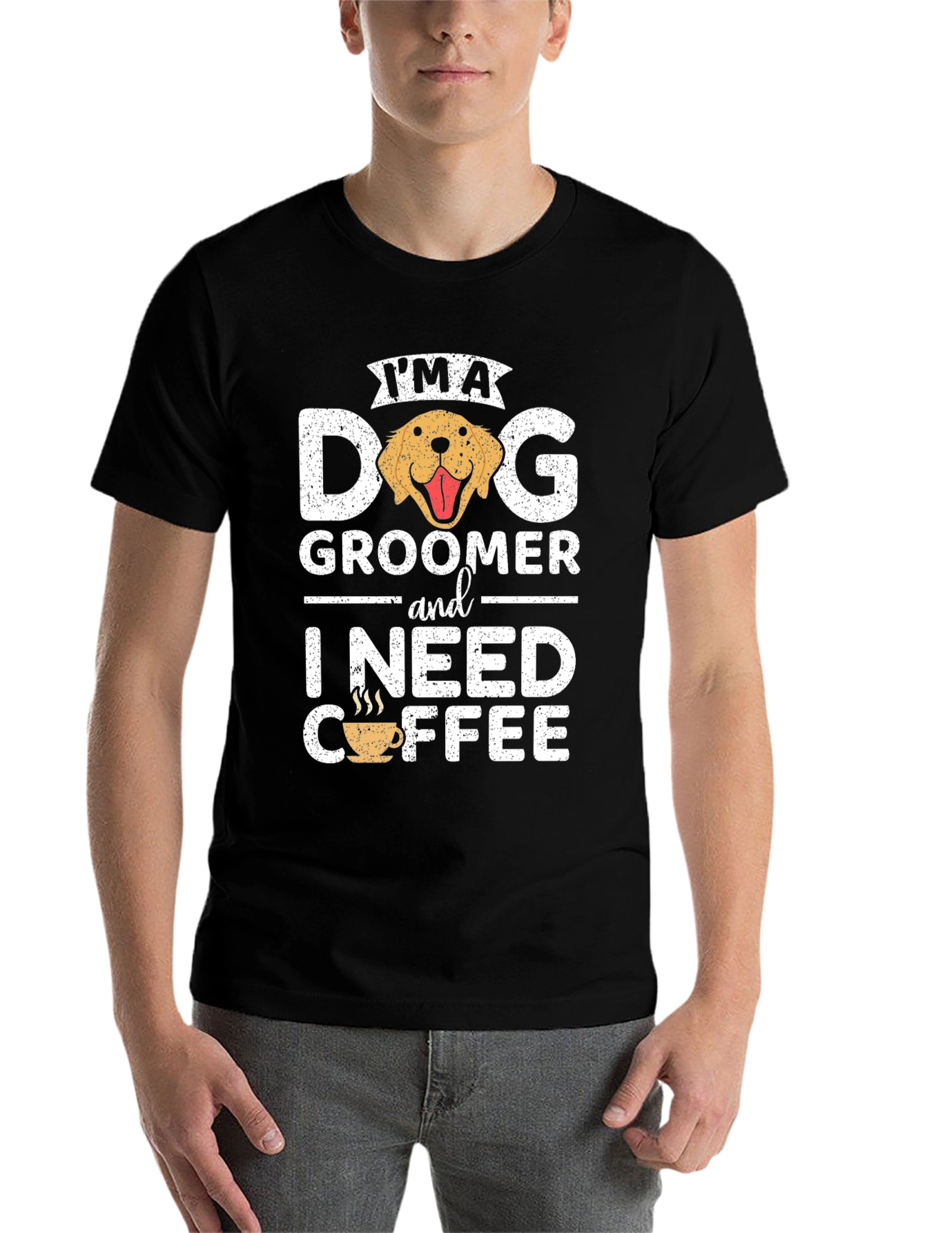 Black Dog Groomer Coffee T-Shirt view 7
