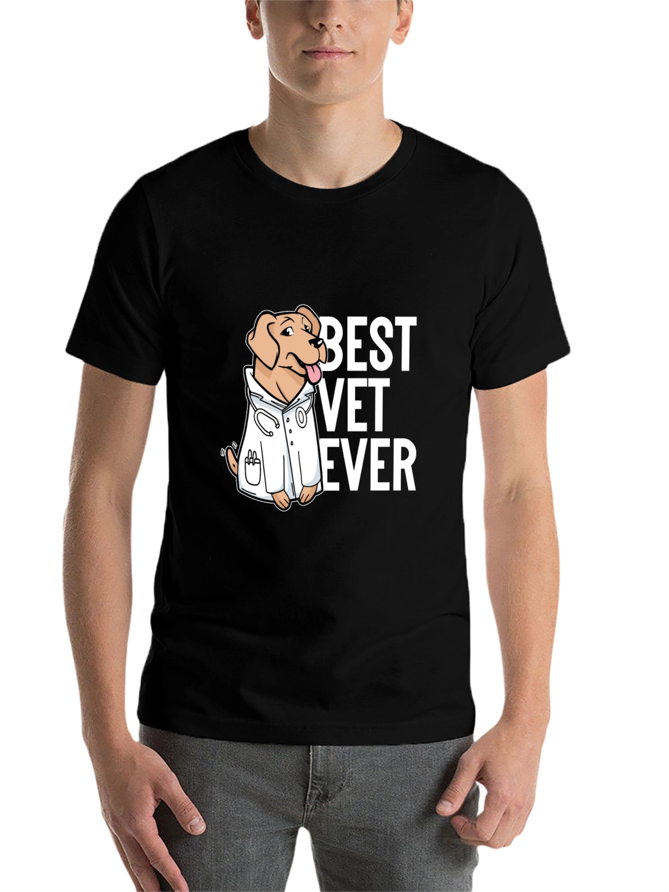Black Best Vet Ever T-Shirt Dog Lover view 7