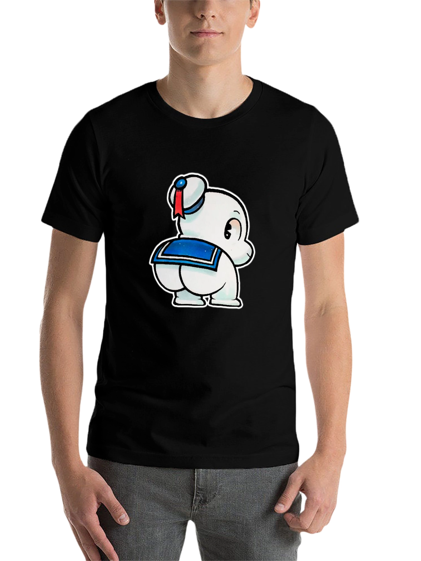 Black Novelty Cartoon Character T-Shirt view 7