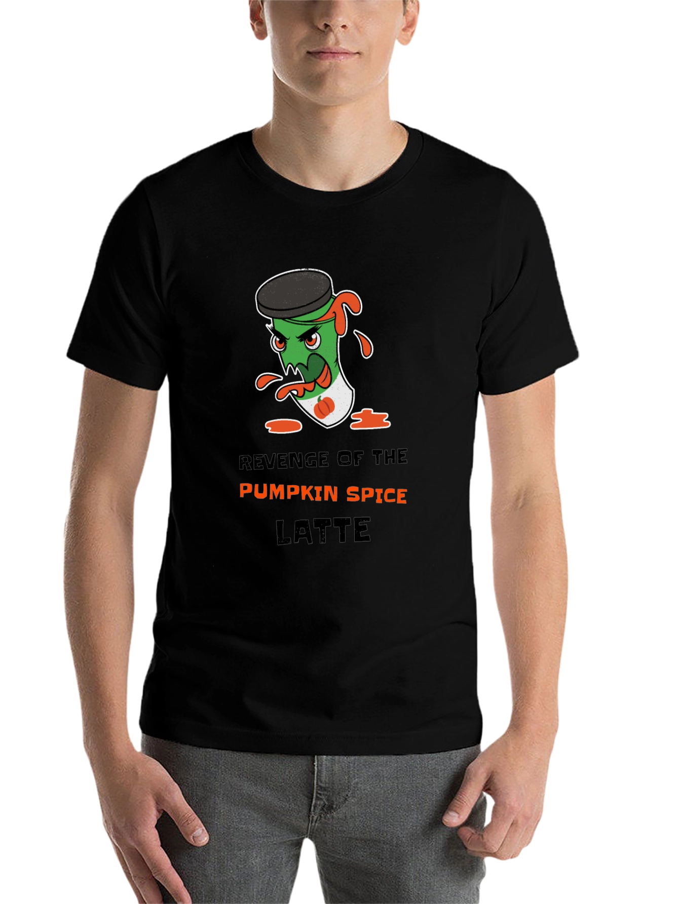 Black Revenge of Pumpkin Spice Latte Graphic Tee view 7