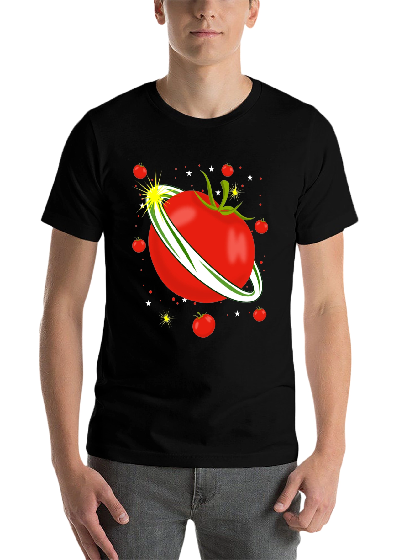 Black Tomato Planet Graphic T-Shirt view 7