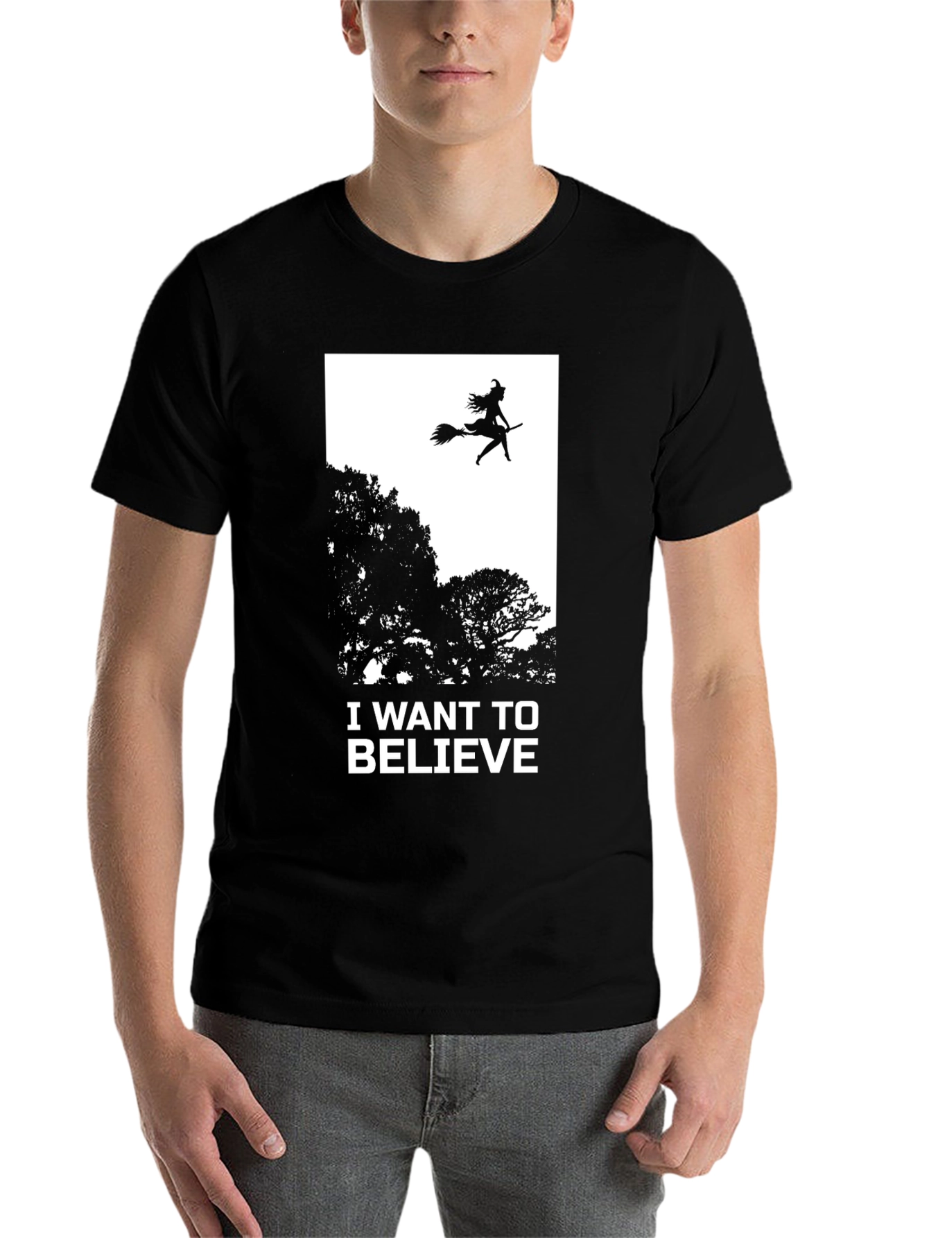 I Want to Believe Halloween Witch T-Shirt - 7