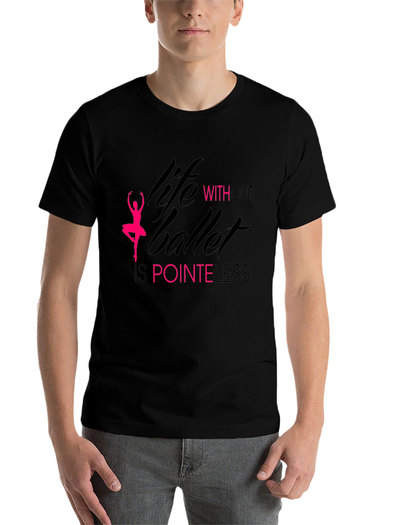 Black Life Without Ballet Is Pointeless T-Shirt view 7
