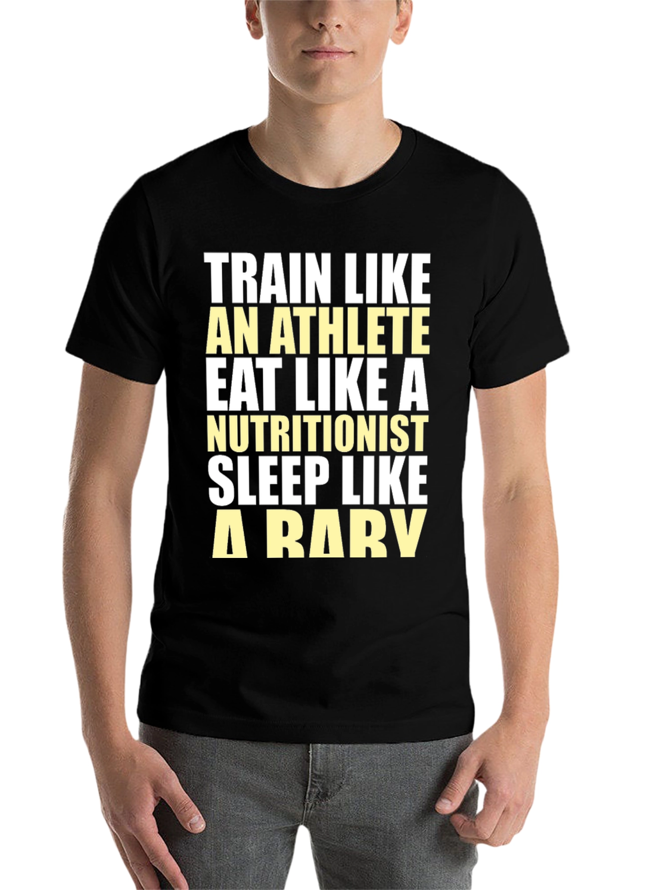 Black Train Like Athlete Graphic Tee view 7