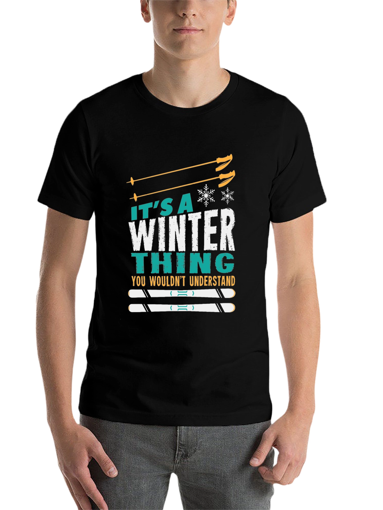 Black It's A Winter Thing T-Shirt view 7