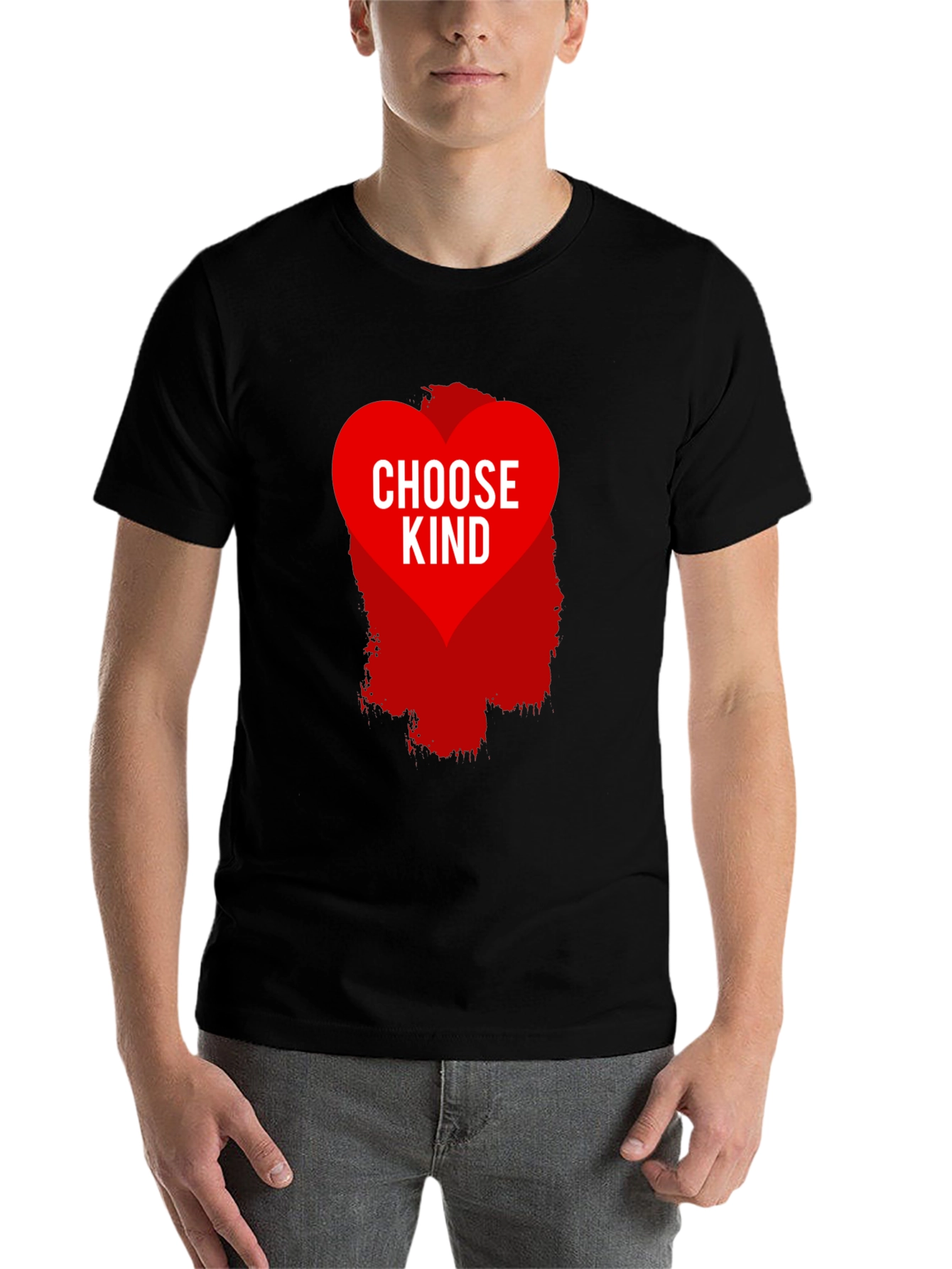 Black Choose Kind Graphic Tee - Black Cotton Blend Shirt view 7