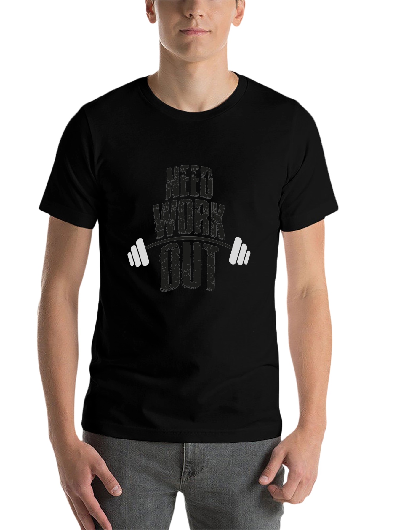 Black Need Workout Black Graphic Tee view 7