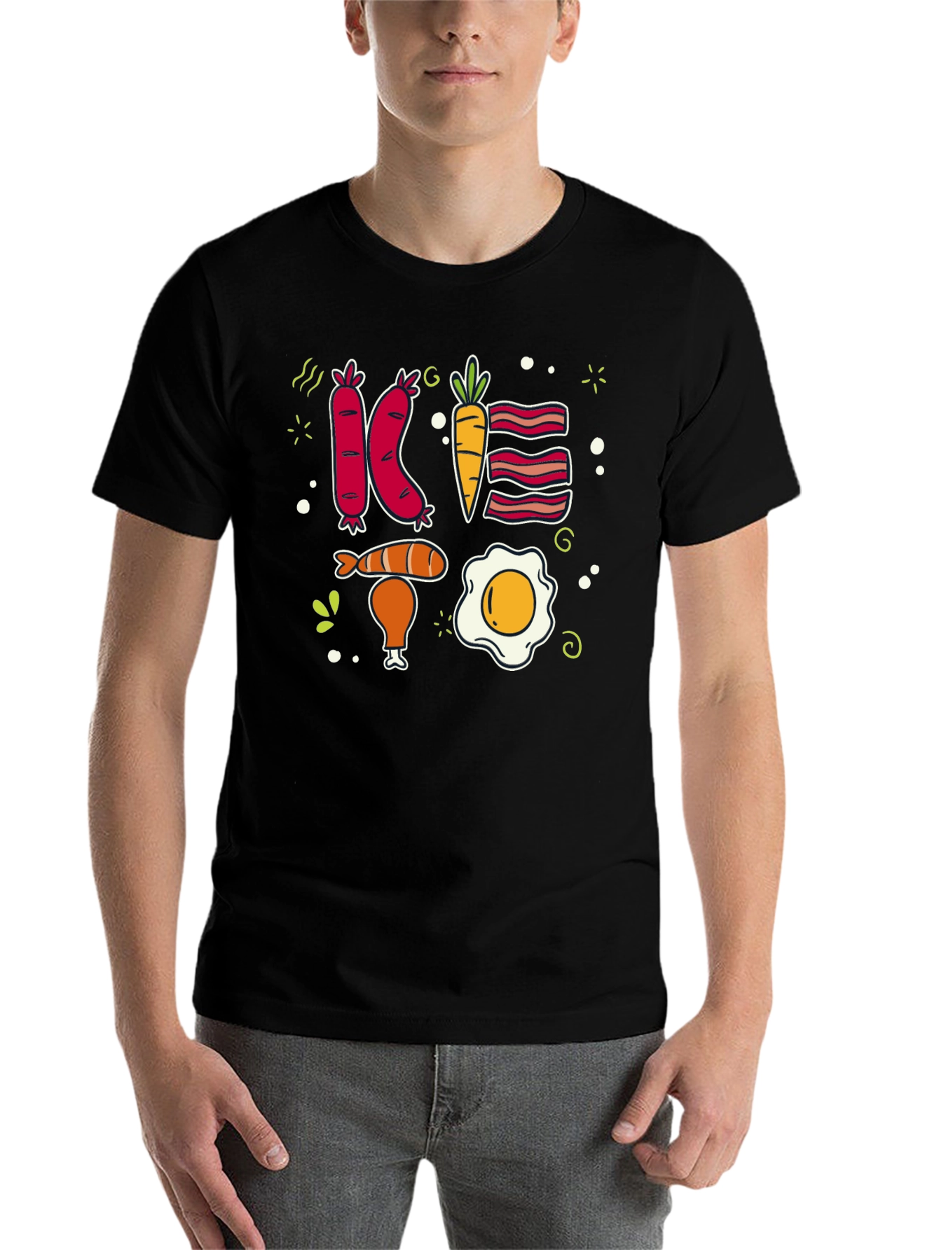Black Breakfast Lover T-Shirt view 7