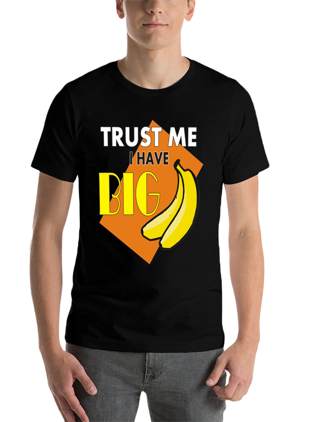 Black Trust Me I Have Big Bananas T-Shirt view 7