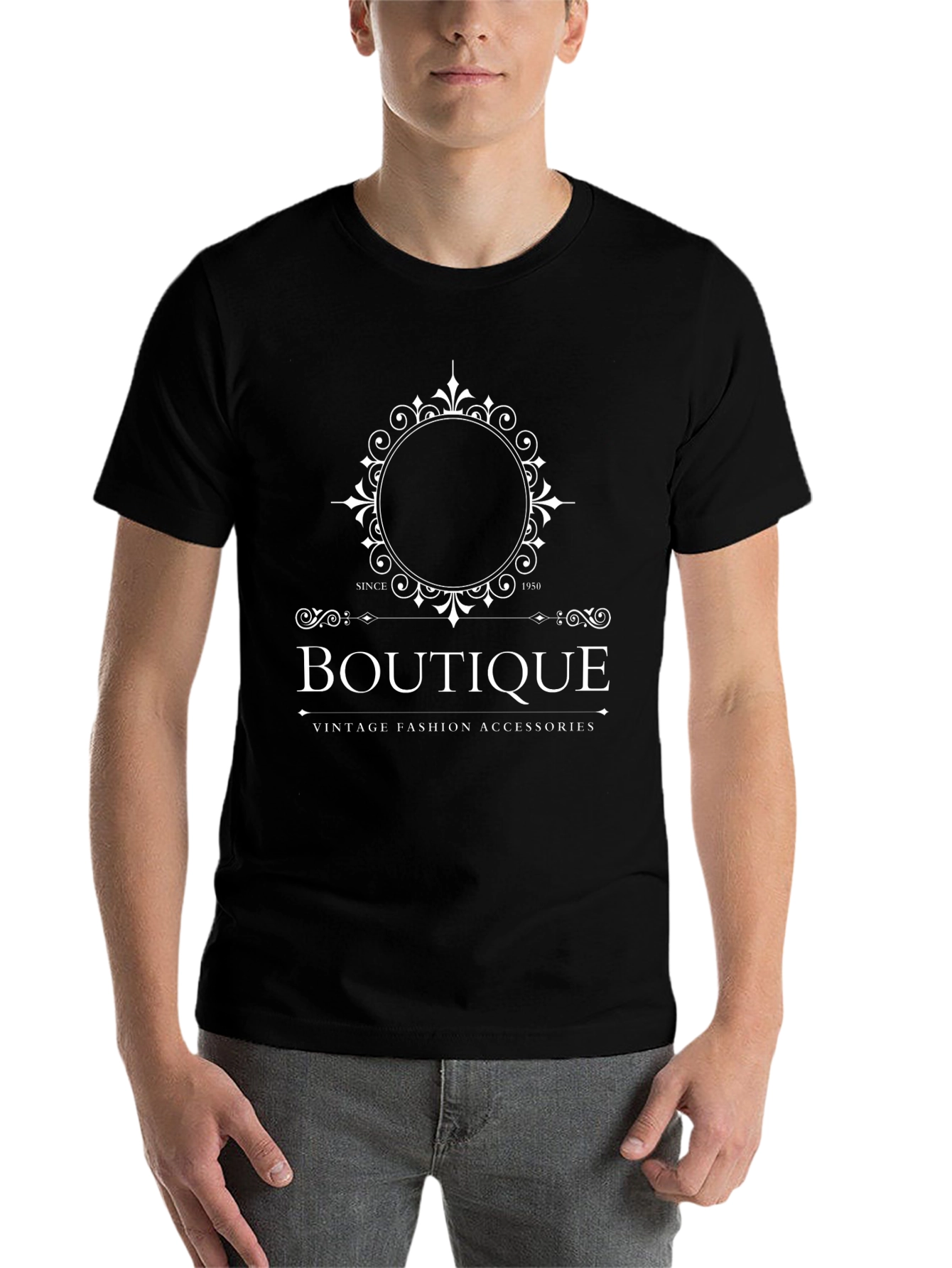 Black Vintage Boutique T-Shirt - Classic Fashion Tee view 7