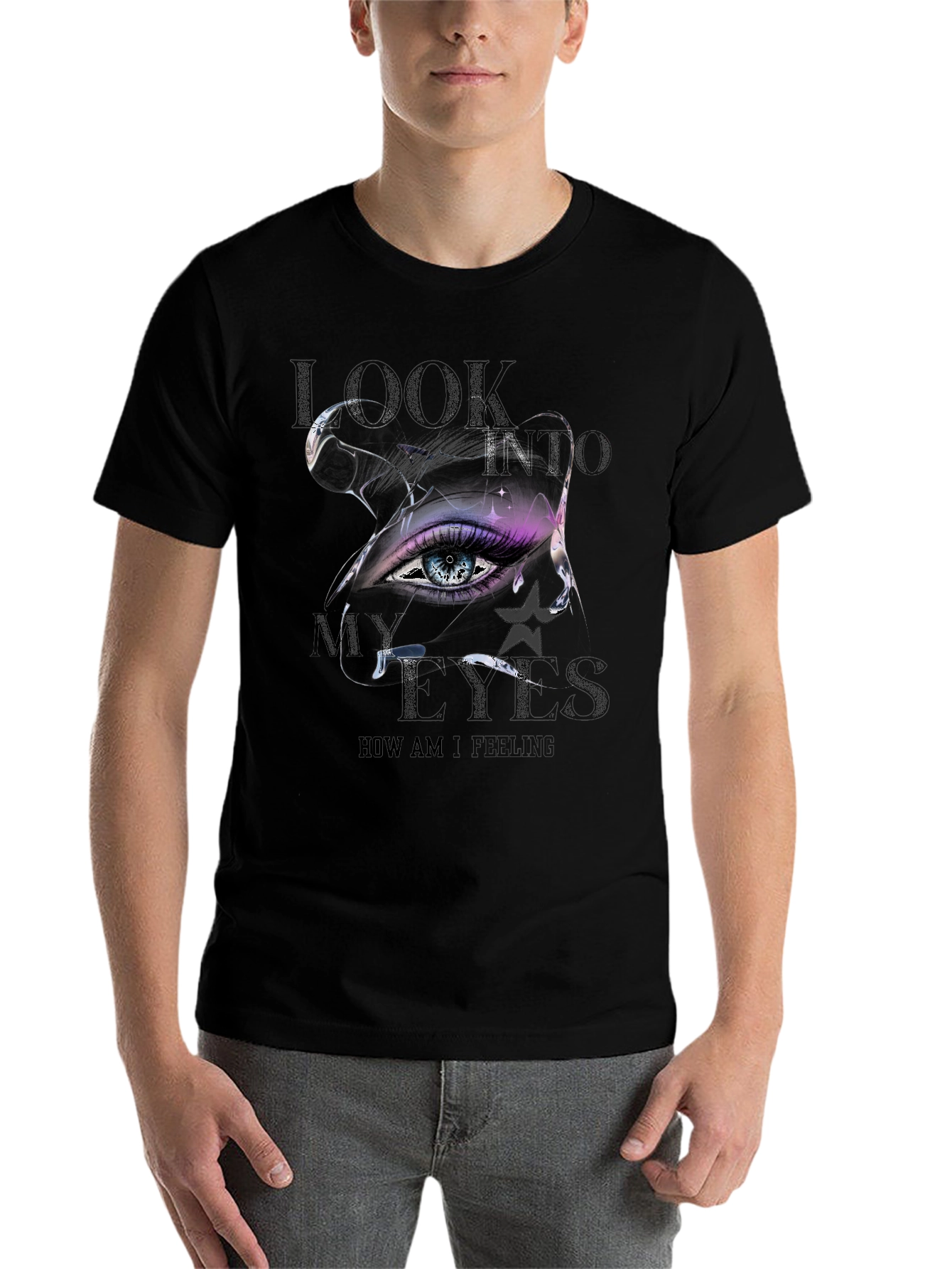 Black Eye Graphic T-Shirt - Look Into My Eyes Tee view 7