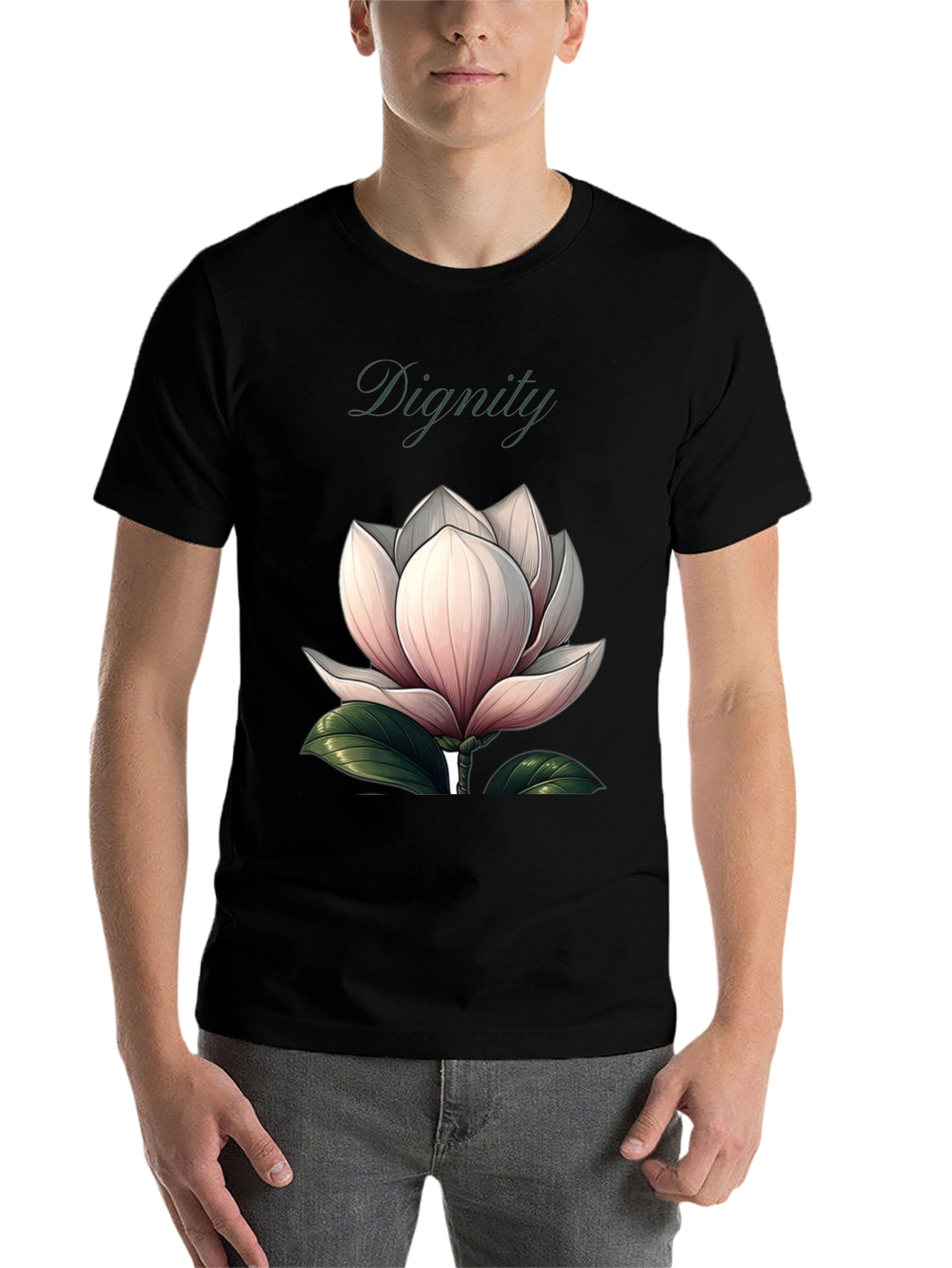Black Dignity Floral Graphic Black T-Shirt view 7