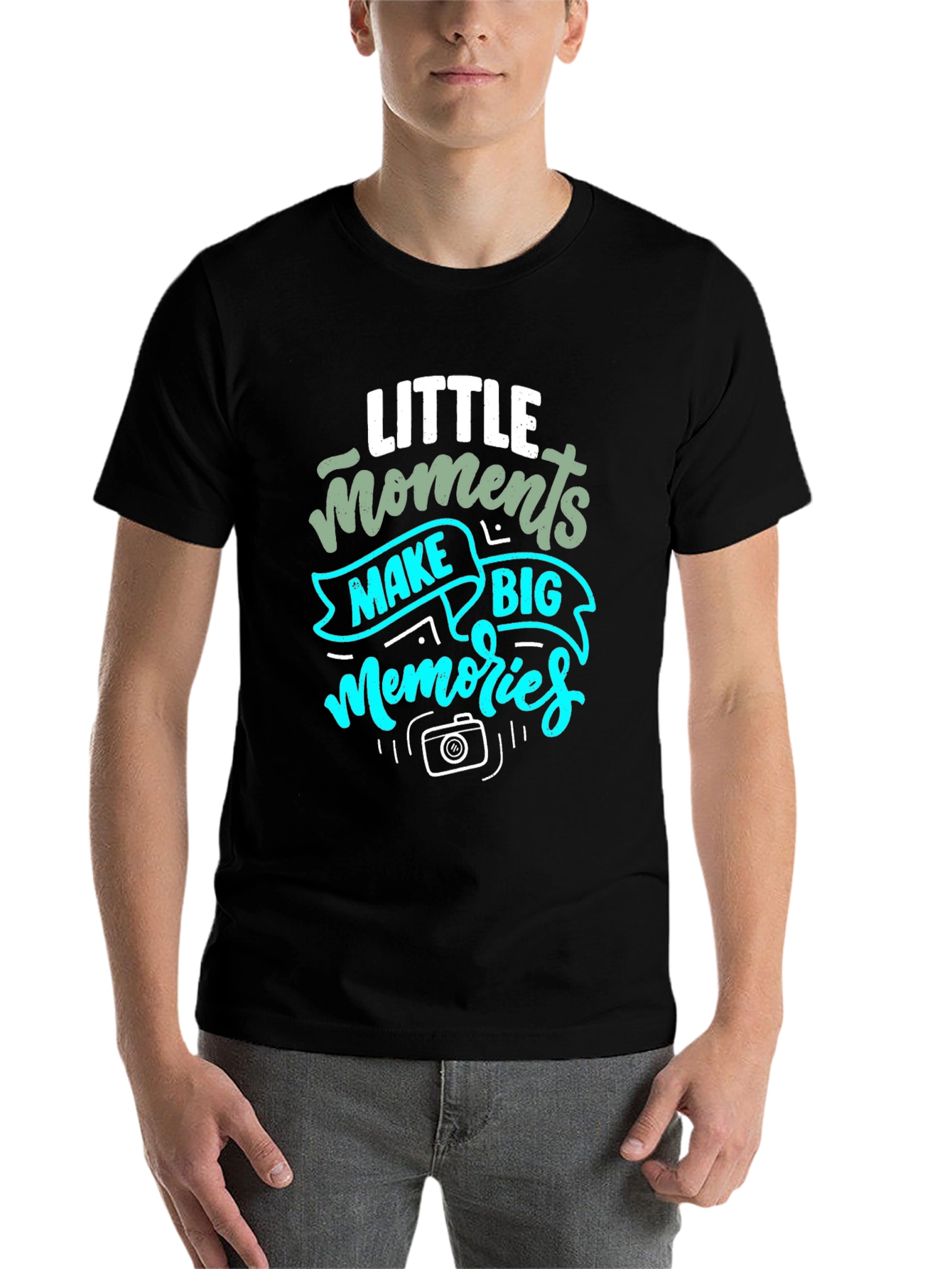 Black Little Moments Big Memories Graphic Tee view 7