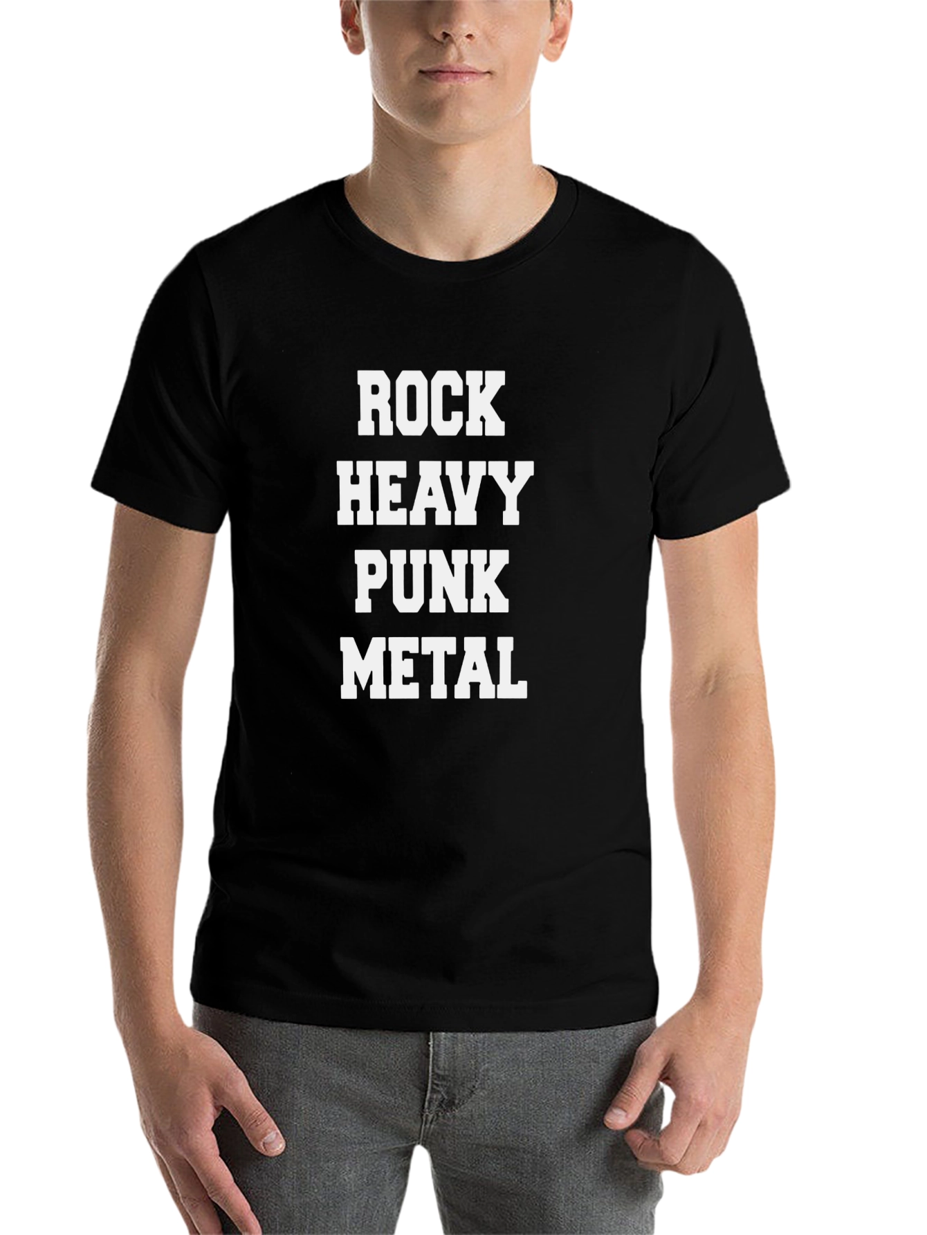 Black Rock Heavy Punk Metal T-Shirt Black Cotton Blend view 7