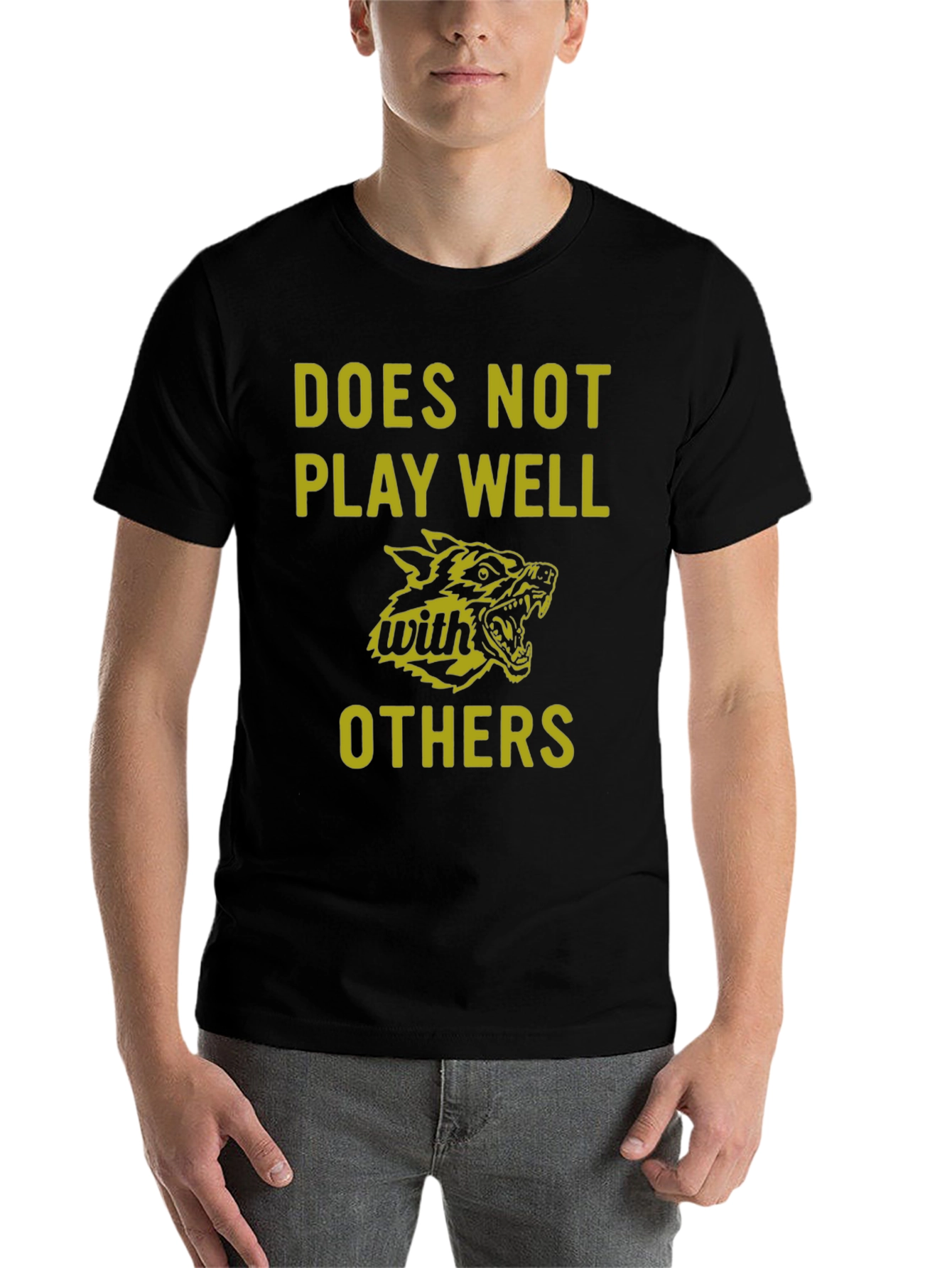 Black Does Not Play Well With Others Graphic Tee view 7