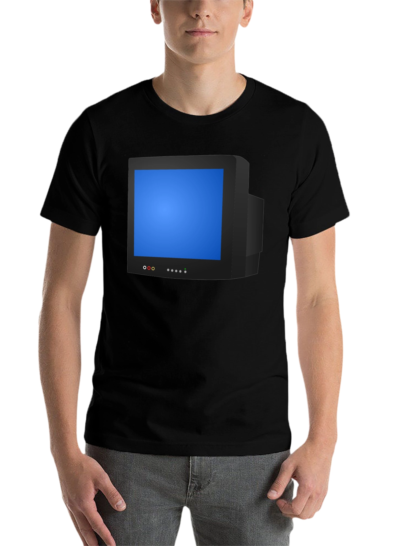 Black Retro TV Graphic Tee - Nostalgic Style view 7