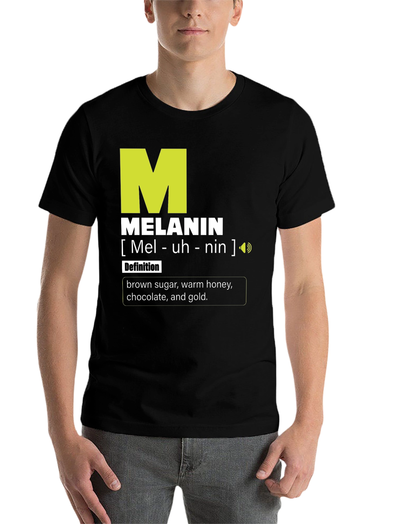 Black Melanin Definition Graphic T-Shirt view 7