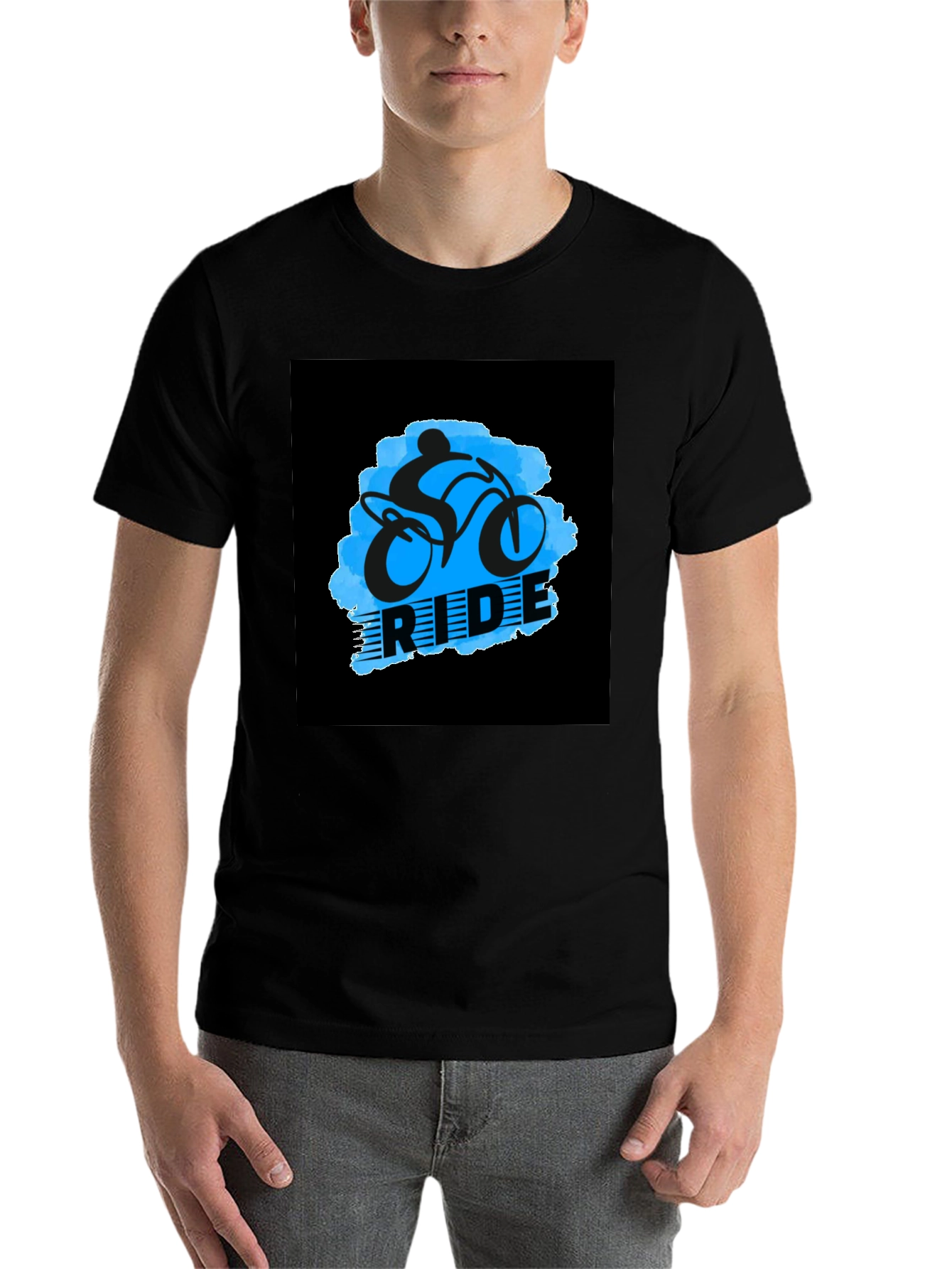 Black Ride Graphic Black T-Shirt view 7