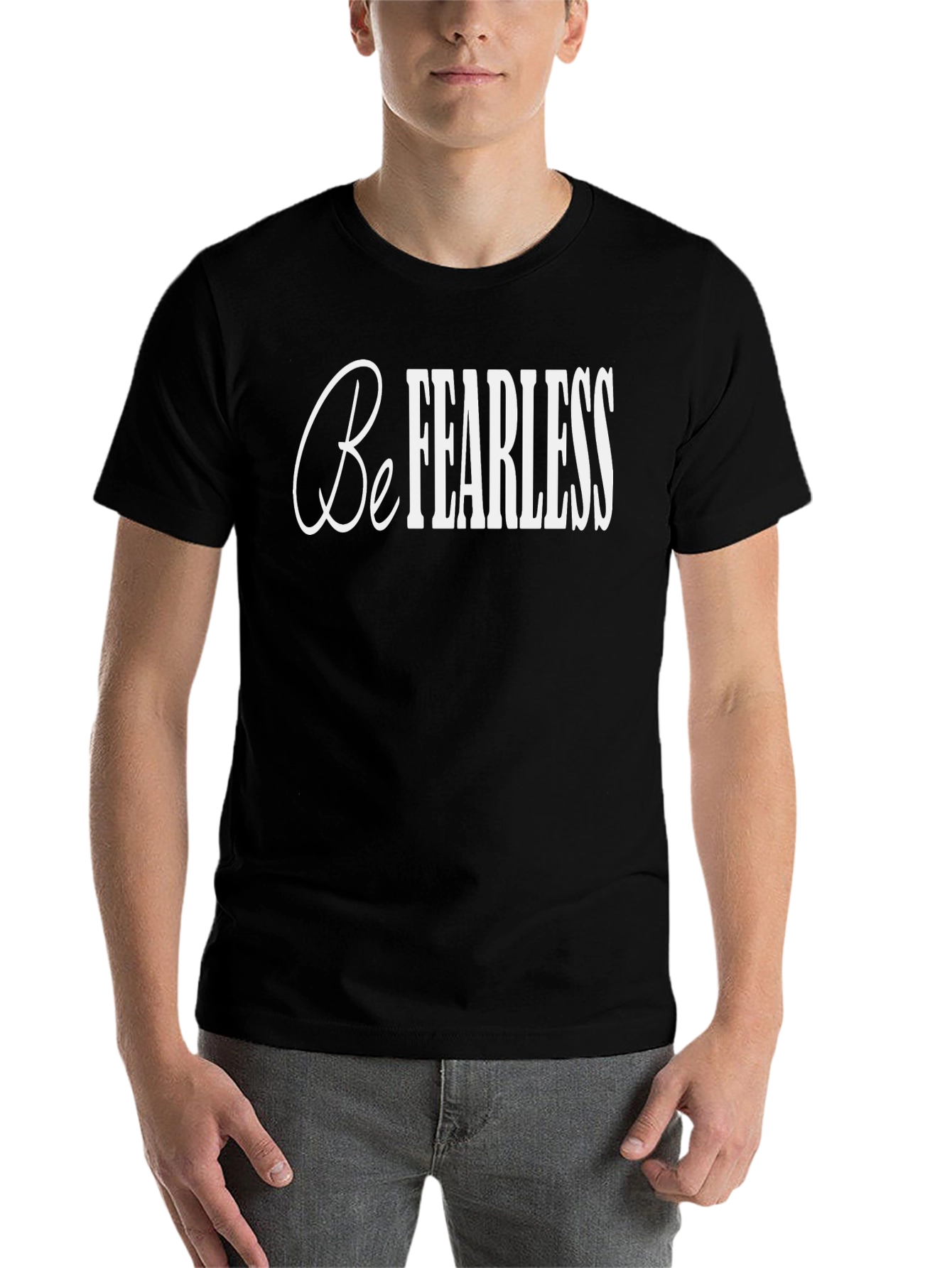 Black Be Fearless Graphic Tee - Mens Short Sleeve view 7