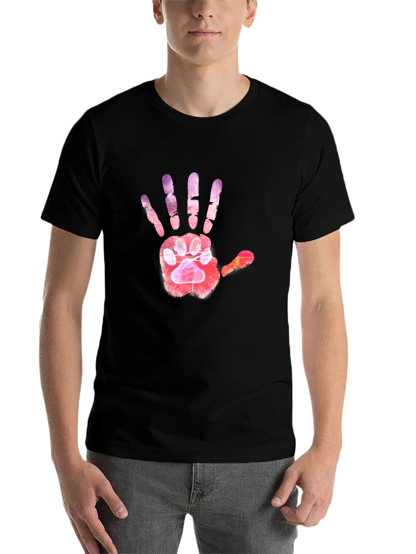 Paw Print Hand T-Shirt - 7