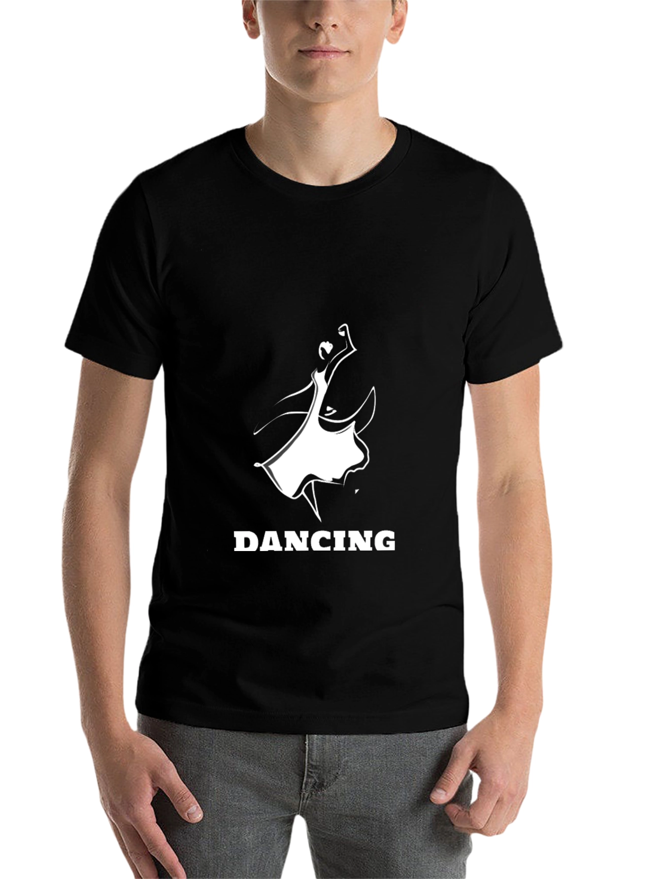 Black Dancing Silhouette Graphic T-Shirt view 7