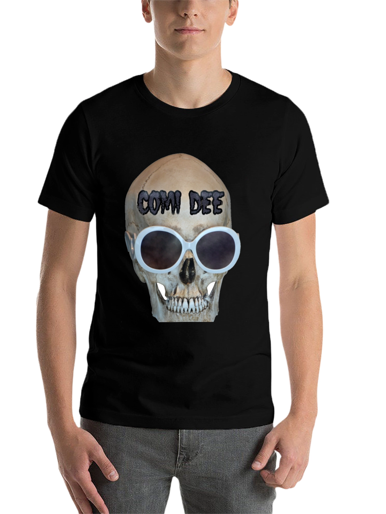 Black Skull Sunglasses T-Shirt - Comi Dee view 7