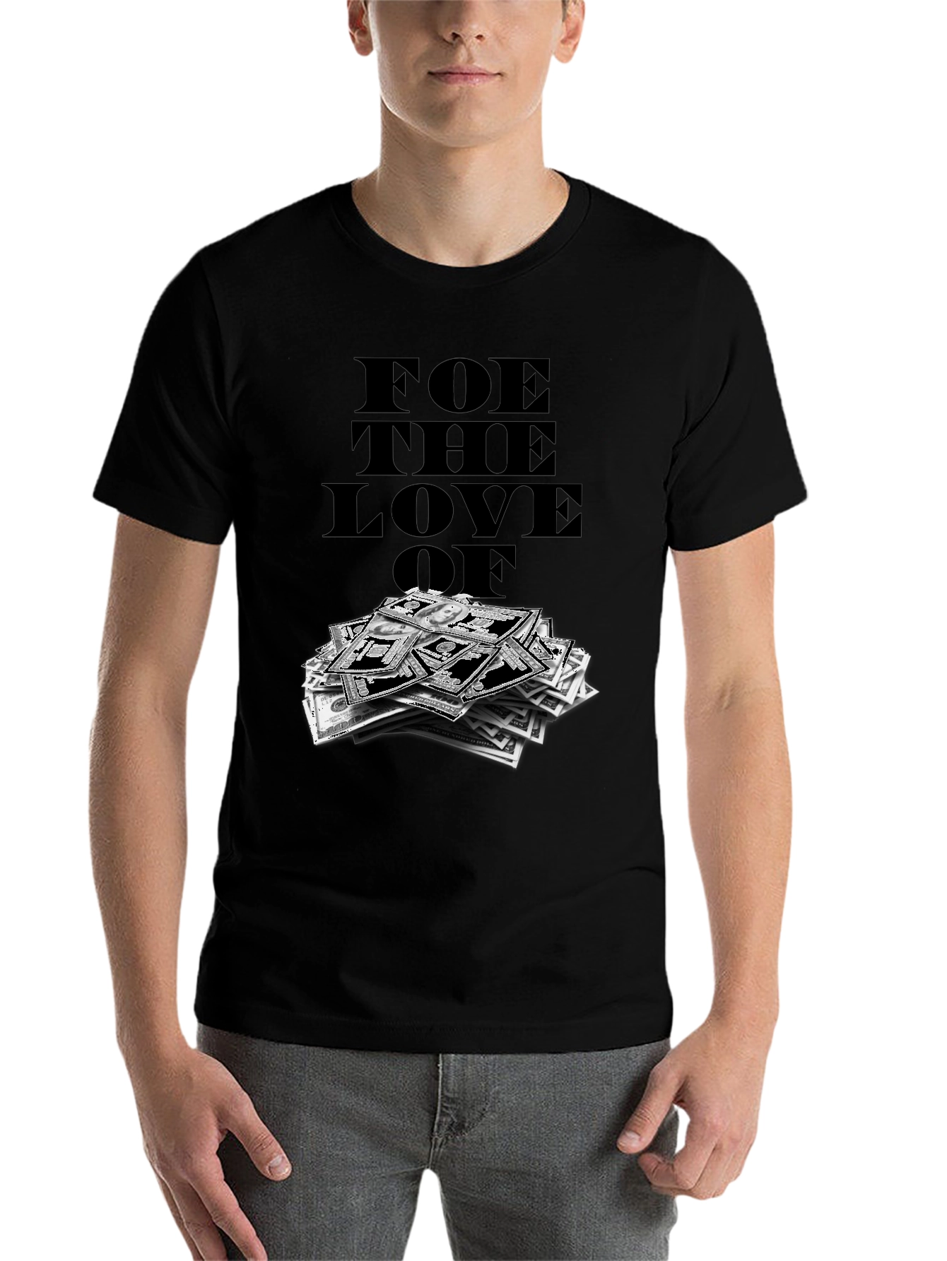 Black Foe The Love Of Money Graphic T-Shirt view 7