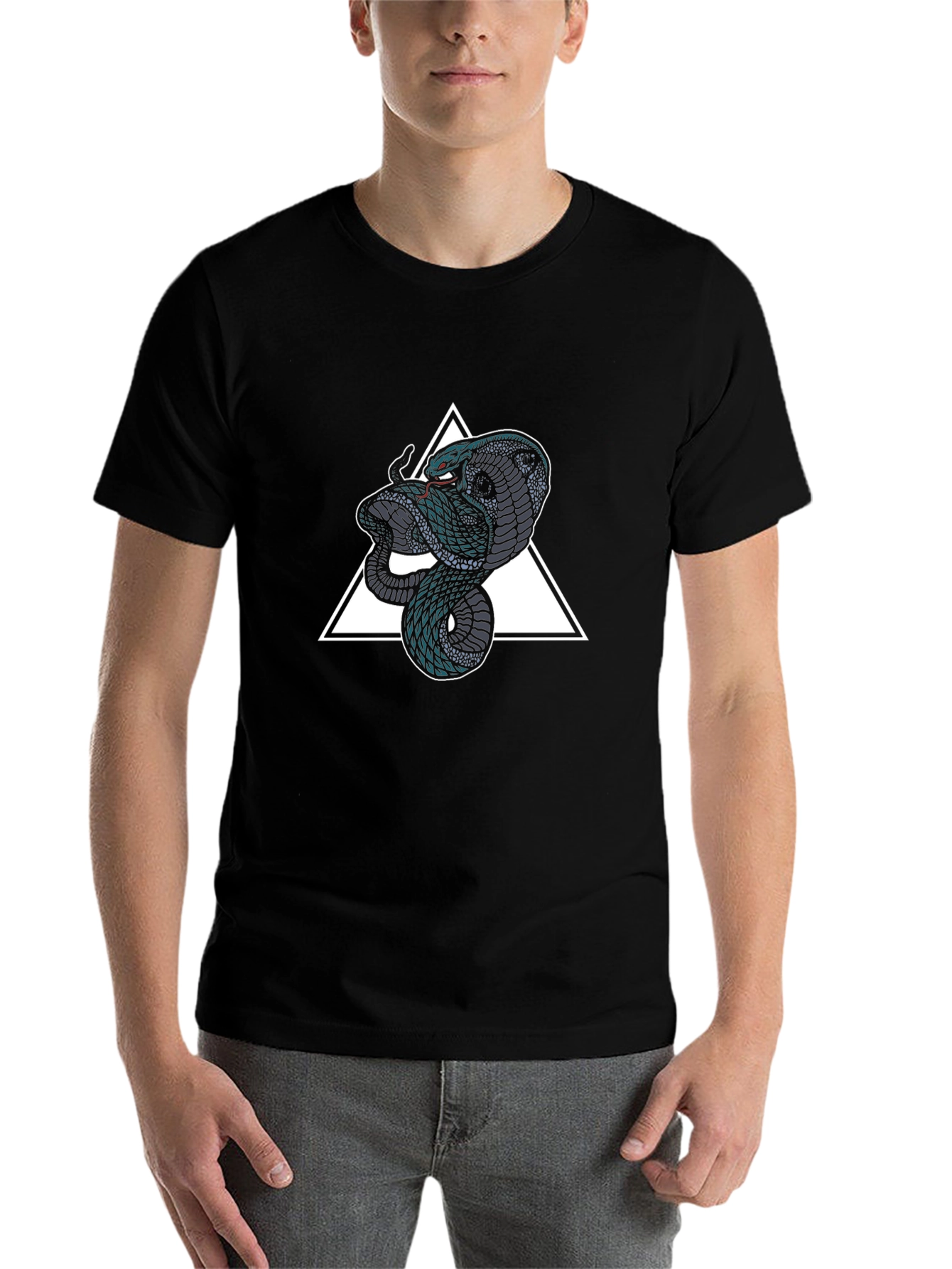 Cobra Triangle Graphic Tee - Mens Black T-Shirt - 7
