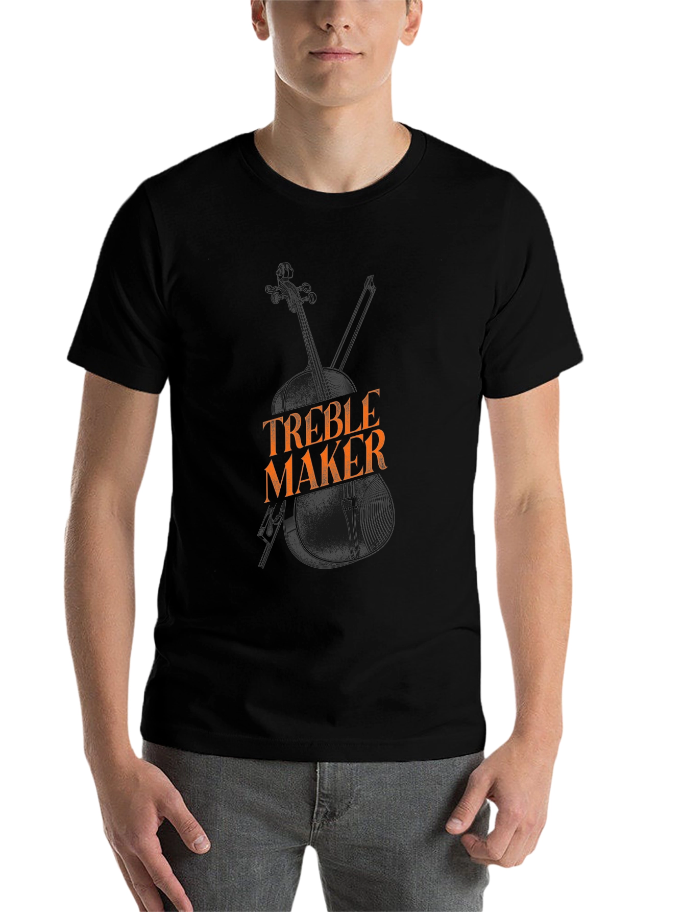 Black Treble Maker T-Shirt - Musical Humor Tee view 7