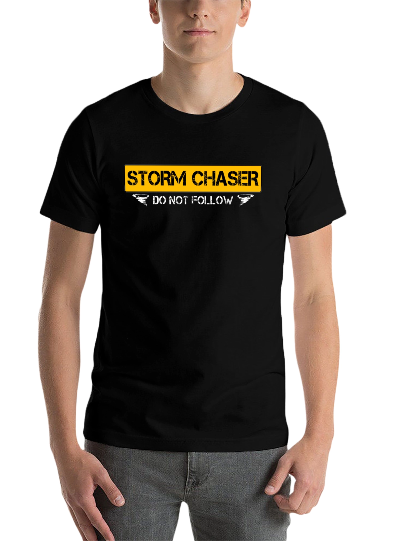 Black Storm Chaser Graphic T-Shirt - Weather Enthusiast Tee view 7