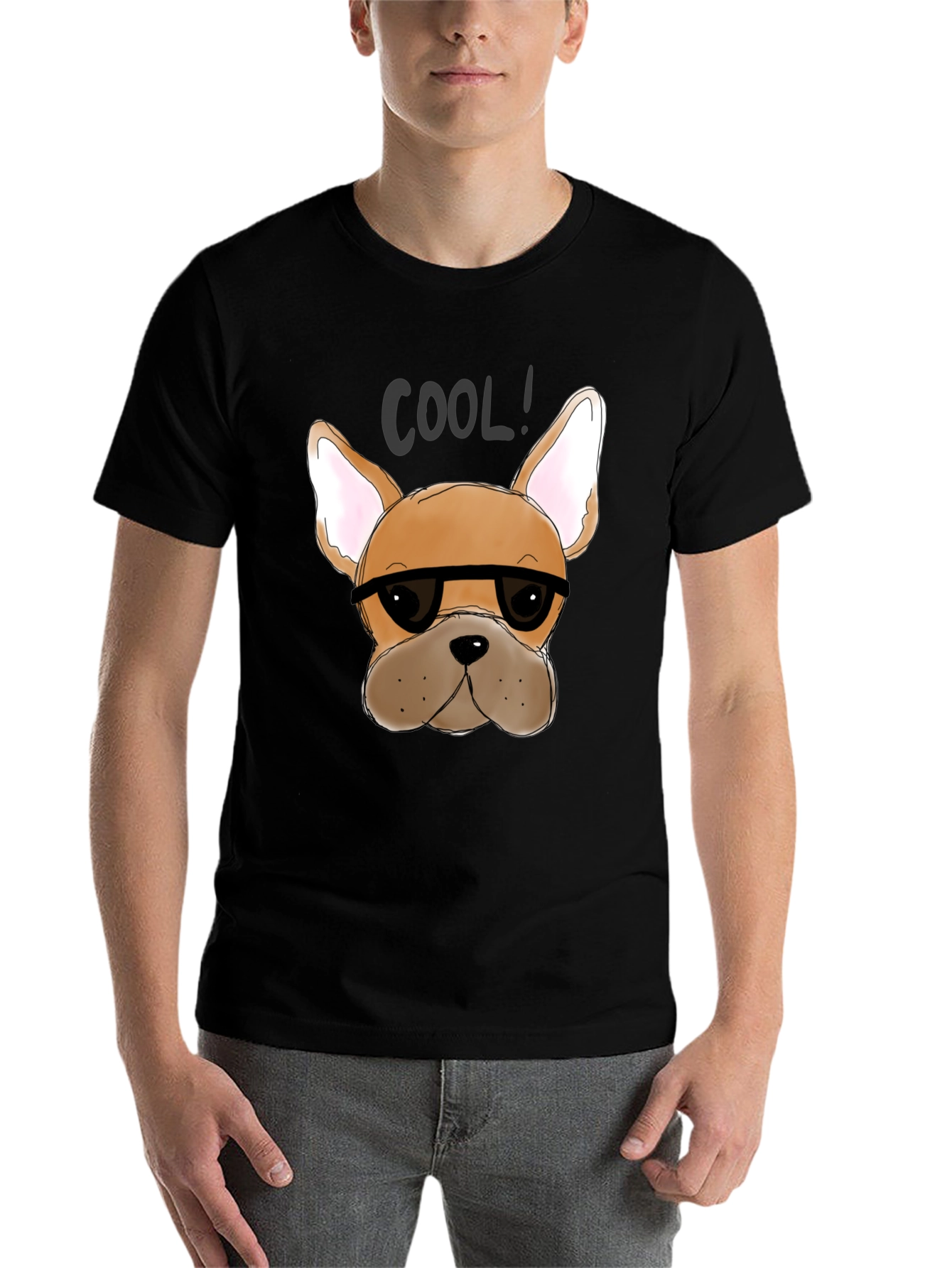 Black Cool Dog T-Shirt - Black view 7