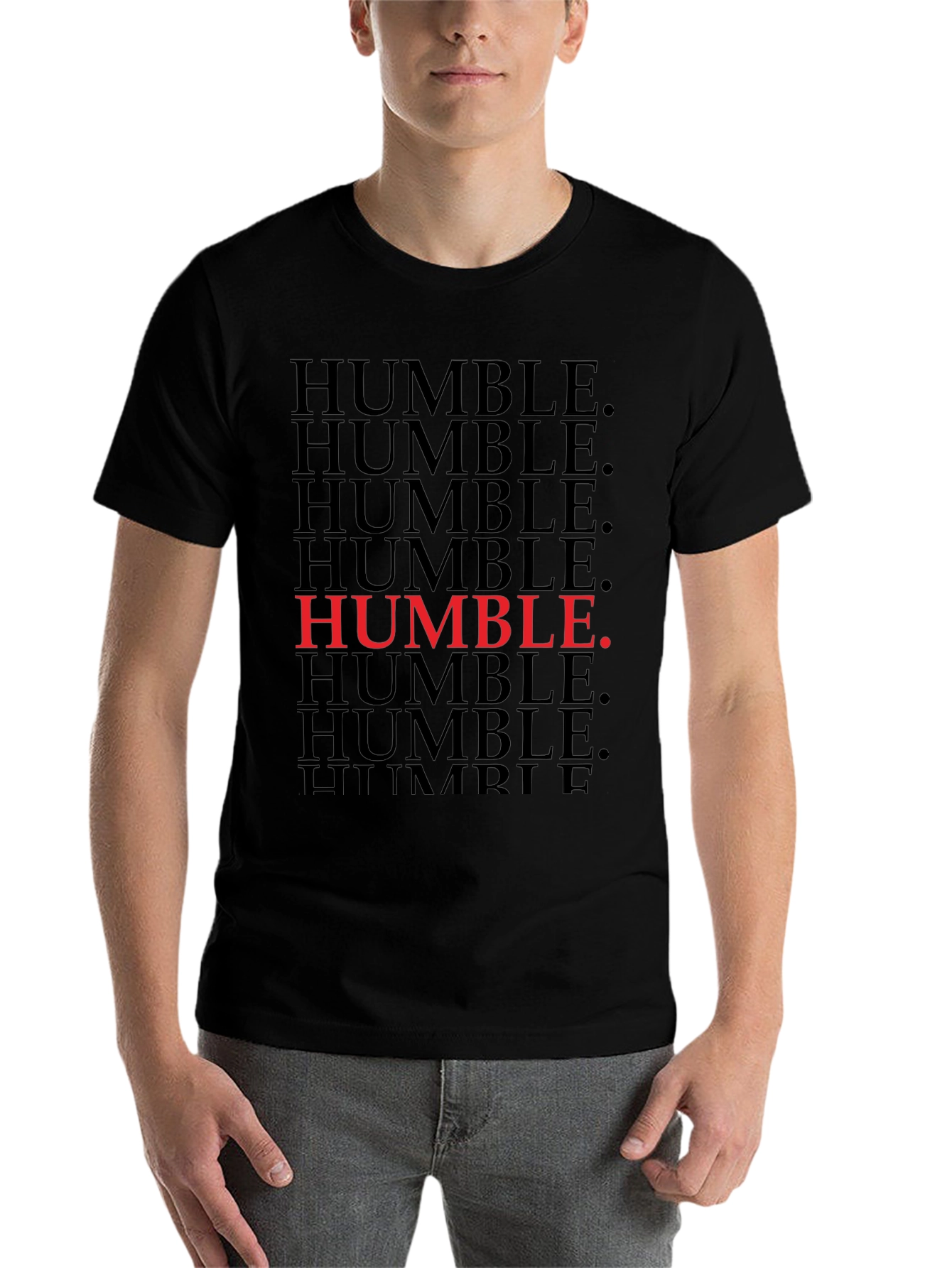 Black Humble T-Shirt - Bold Graphic Design view 7