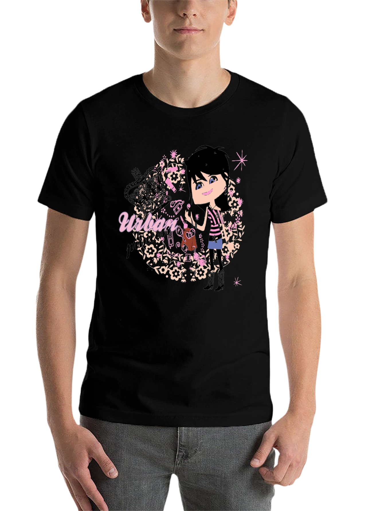 Black Urban Princess Black T-Shirt view 7