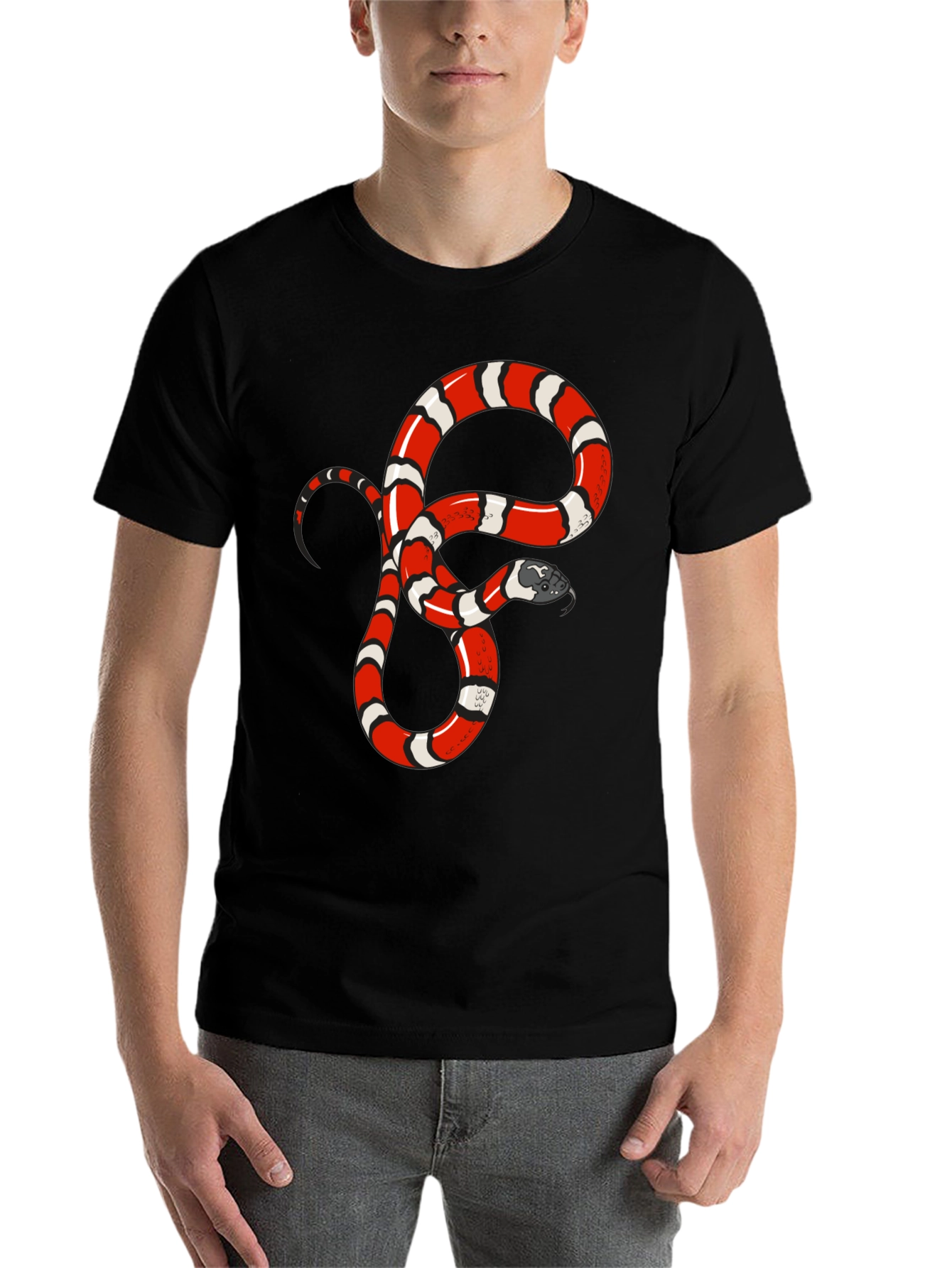Black Snake Graphic Tee - Bold Reptile Design view 7